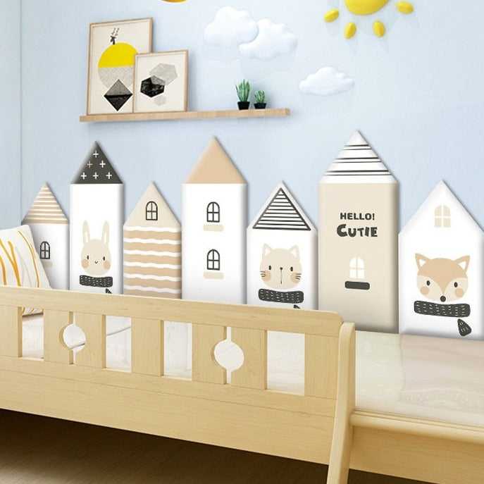Whimsical Hobbit House Wall Padding - Soft Safety Cushion for Kids' Room & Play Area - Perfect for Nursery, Daycare & Playroom Decor
