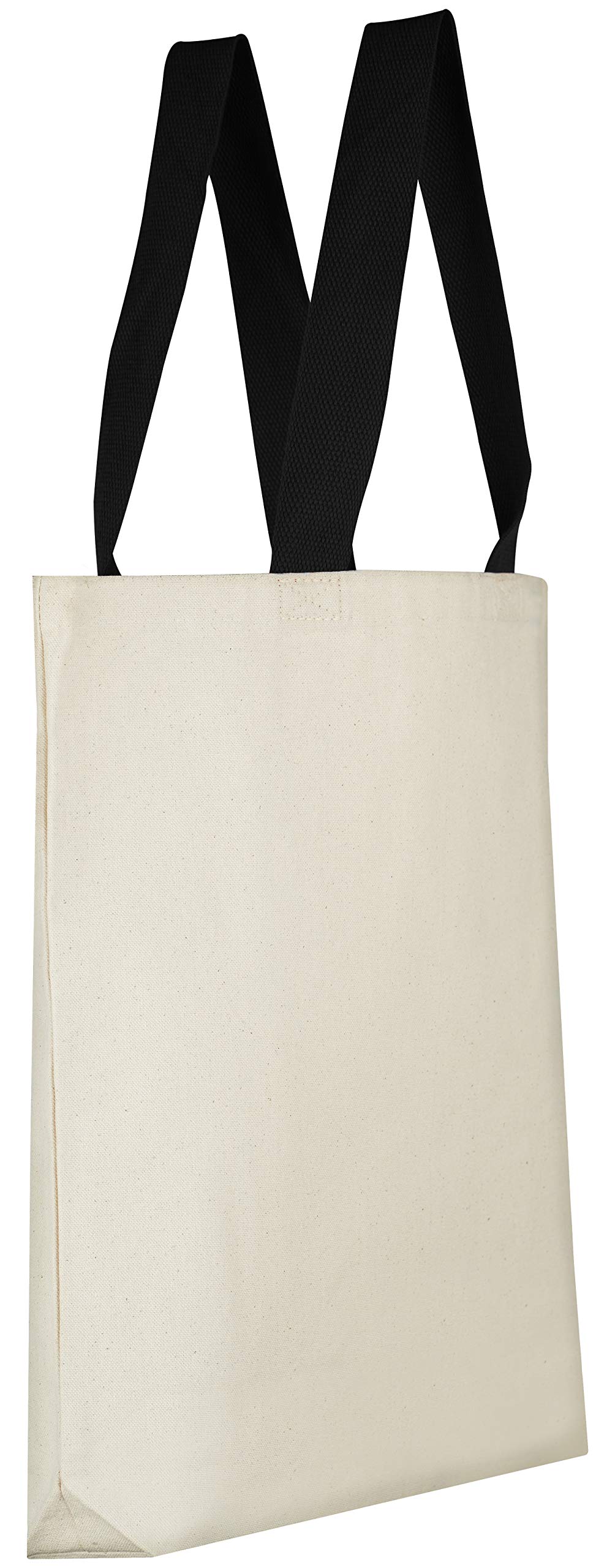 12Oz Heavy Duty Canvas Tote Bag - 15x15 Inches with 3 Inch Gusset, Eco-Friendly Reusable Shopping Bag for Groceries, Beach, Picnic & Daily Use