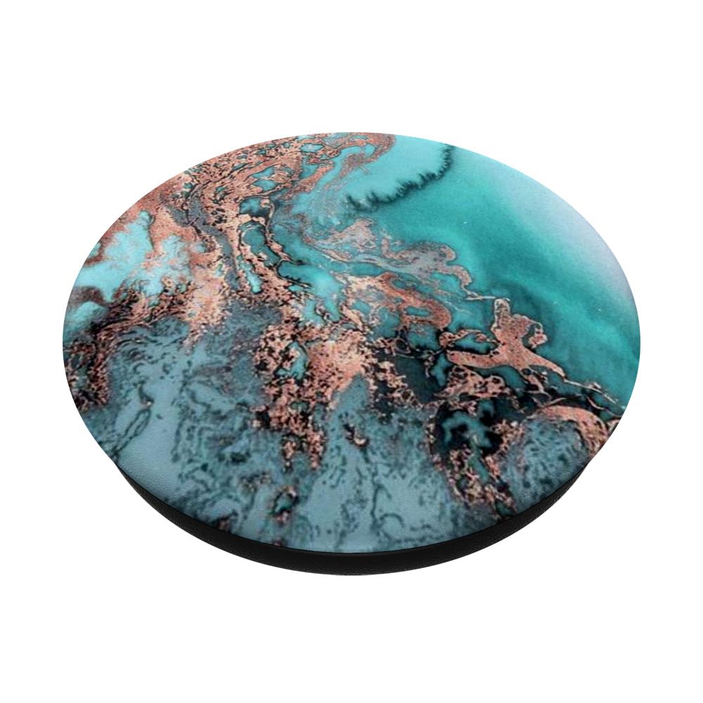 Teal Rose Watercolor PopSockets Phone Grip & Stand - Expandable Phone Holder for iPhone, Samsung, Tablets - Perfect for Work, Travel & Everyday Use