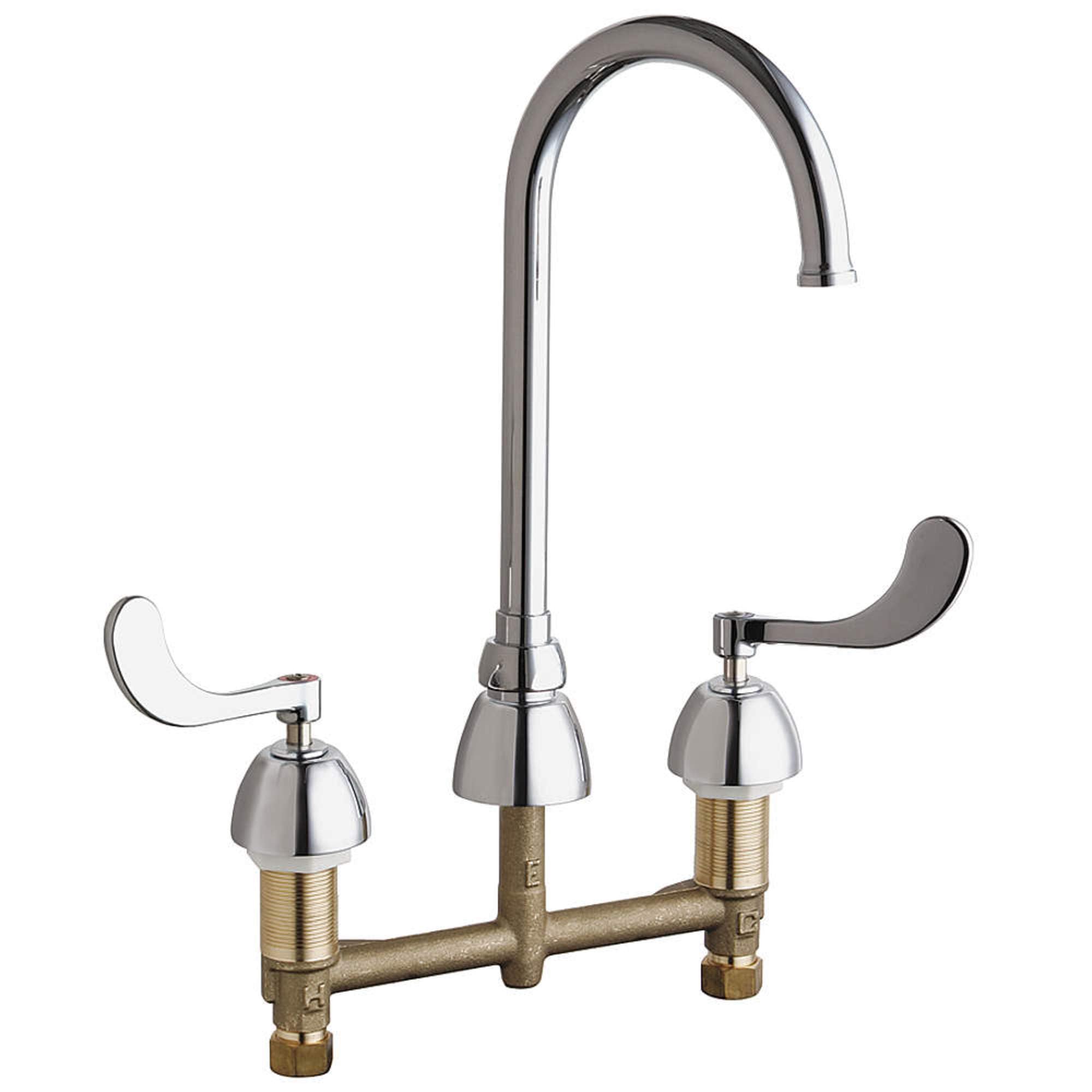 Chicago Faucets 786-GN2FCXKABCP Chrome Kitchen Sink Faucet - Modern Pull-Down Sprayer for Easy Dishwashing & Food Prep