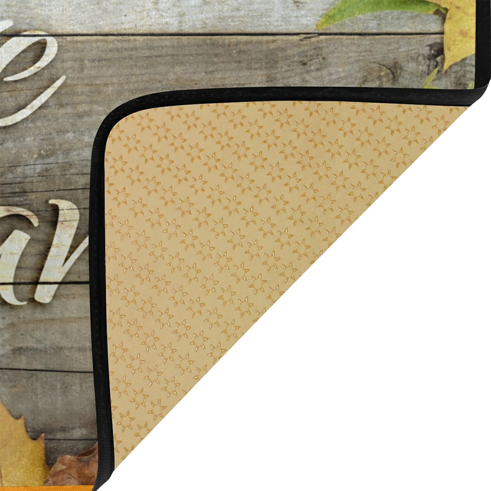 Non-Slip Thanksgiving Kitchen Rug Runner - 39x20 Inch Fall Pumpkin Doormat for Bathroom, Indoor Decor - Perfect for Holiday Gatherings & Cozy Home Entrance
