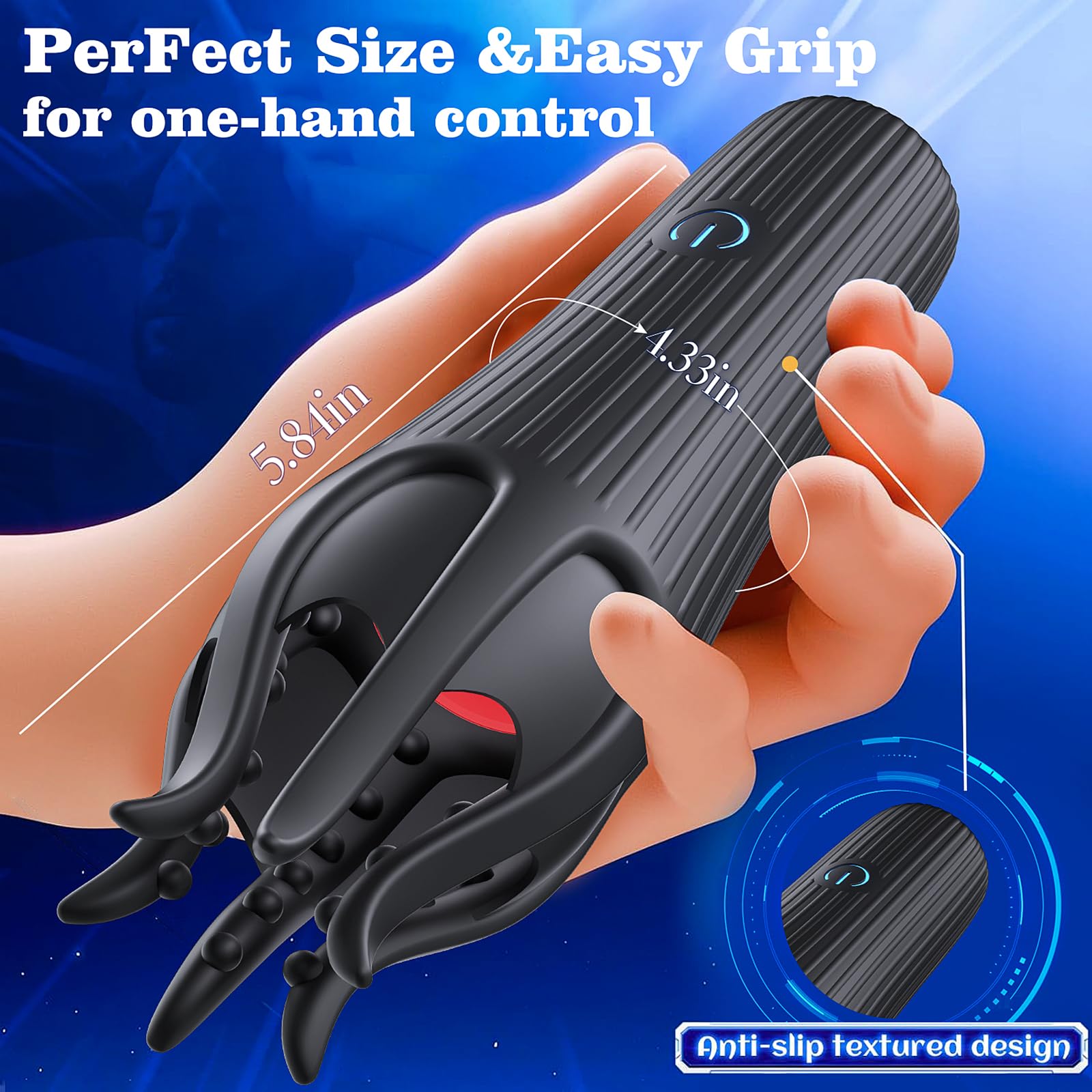 Premium Male Sex Toys - 10-Speed Penis Vibrator & 6-Tentacle Stroker for Men, 360° Wrapped Training Masturbator with Tongue-Licking Modes - Perfect for Solo Play, Couples Use & Sensual Exploration (Adult Toys for Men & Women)