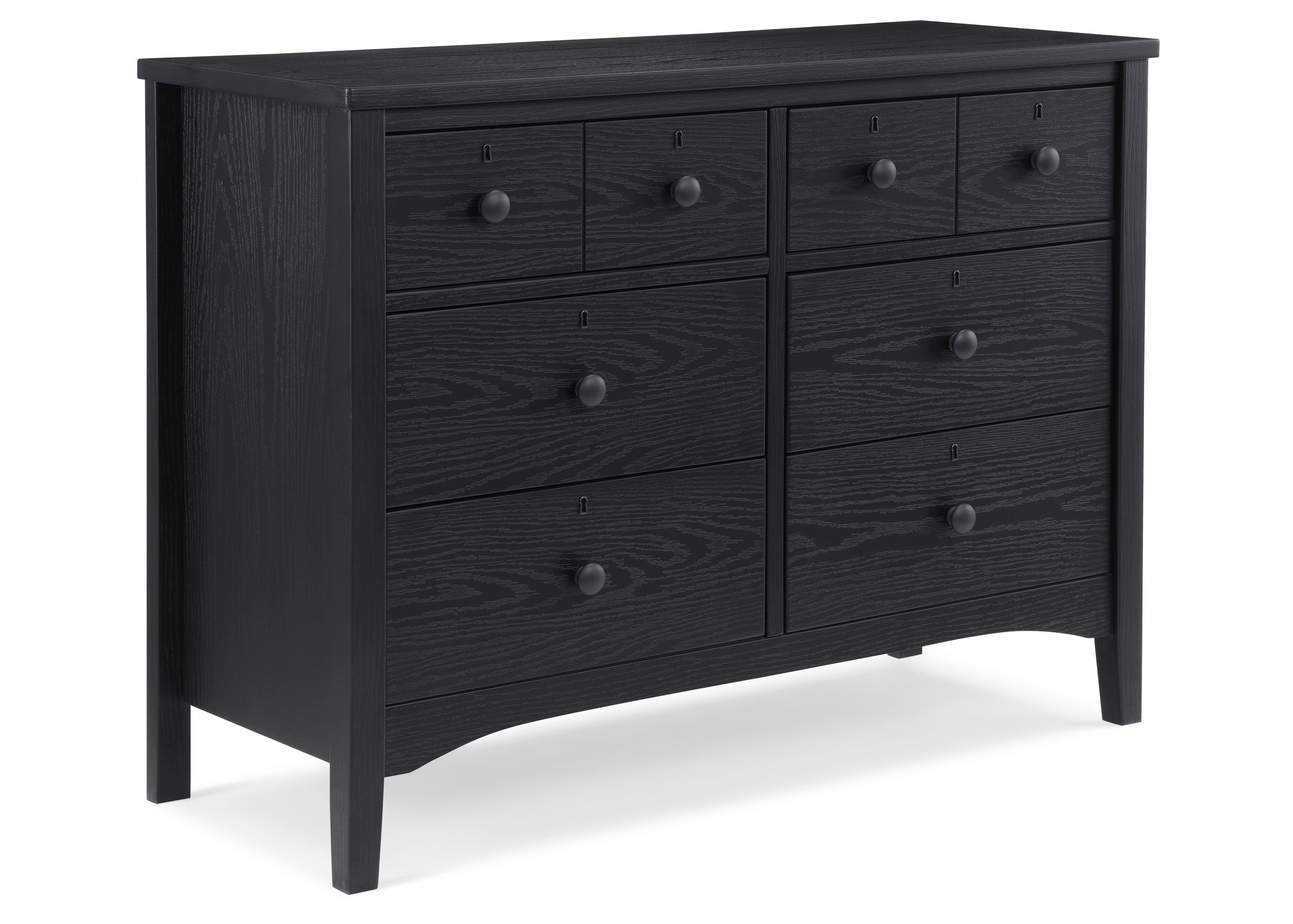 Farmhouse 6-Drawer Dresser with Interlocking Drawers - Solid Wood Bedroom Storage Organizer for Clothes, Linens & Accessories - Perfect for Master Bedroom, Guest Room or Nursery