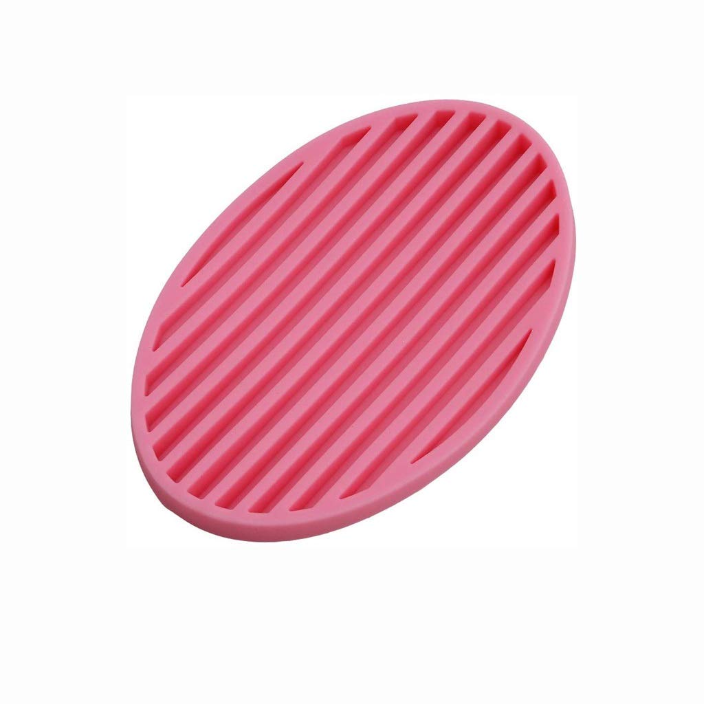 Colorful Silicone Soap Holder with Drainage - Pink Soap Box for Bathroom, Shower & Kitchen - Drying Soap Rack, Storage Organizer for Bar Soaps - Perfect for Home, Hotel & Spa Use