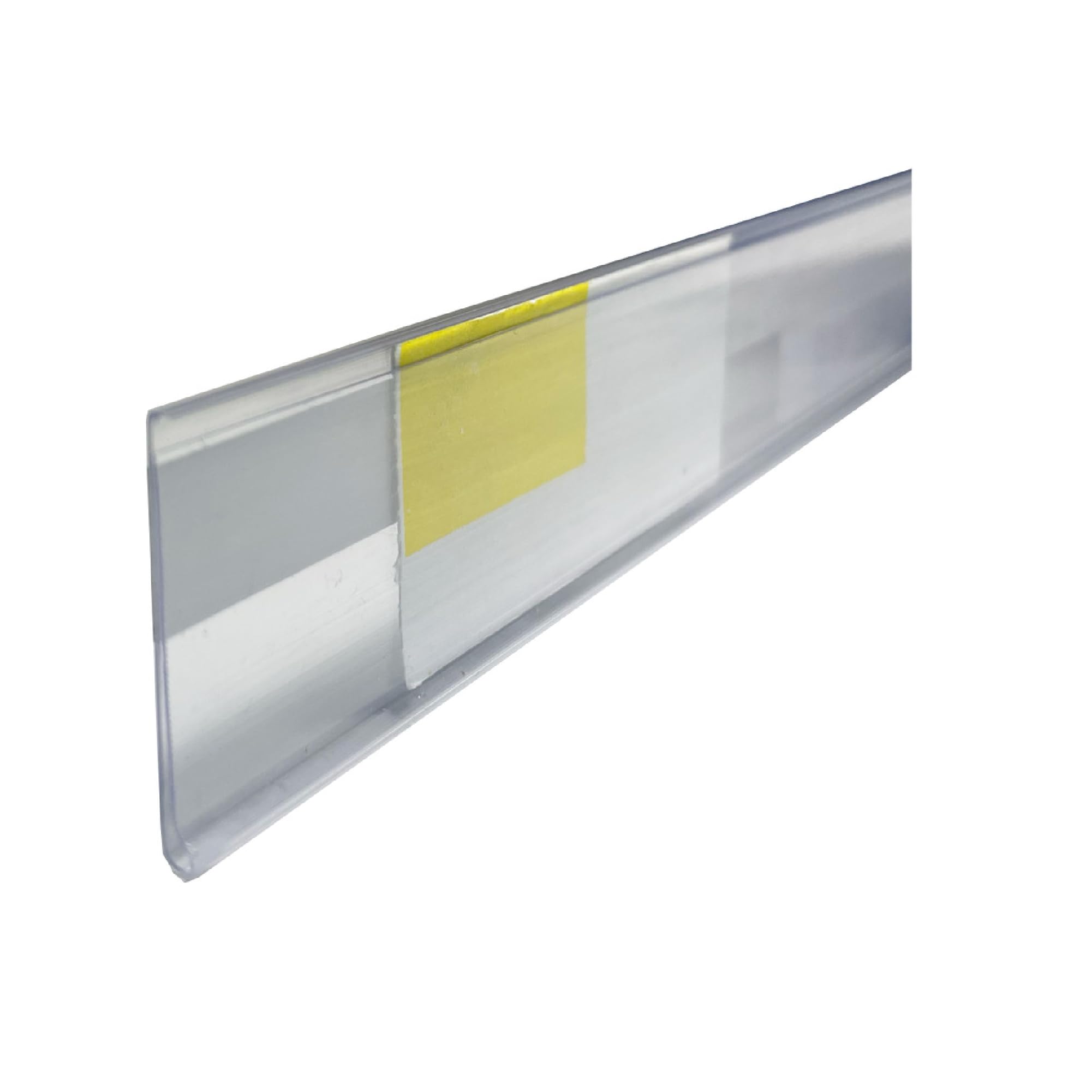 Clear Adhesive Back Price Tag Strip UPC Holder - 48 Inch Length - Pack of 50 | Perfect for Retail Shelves, Product Labeling & Inventory Organization
