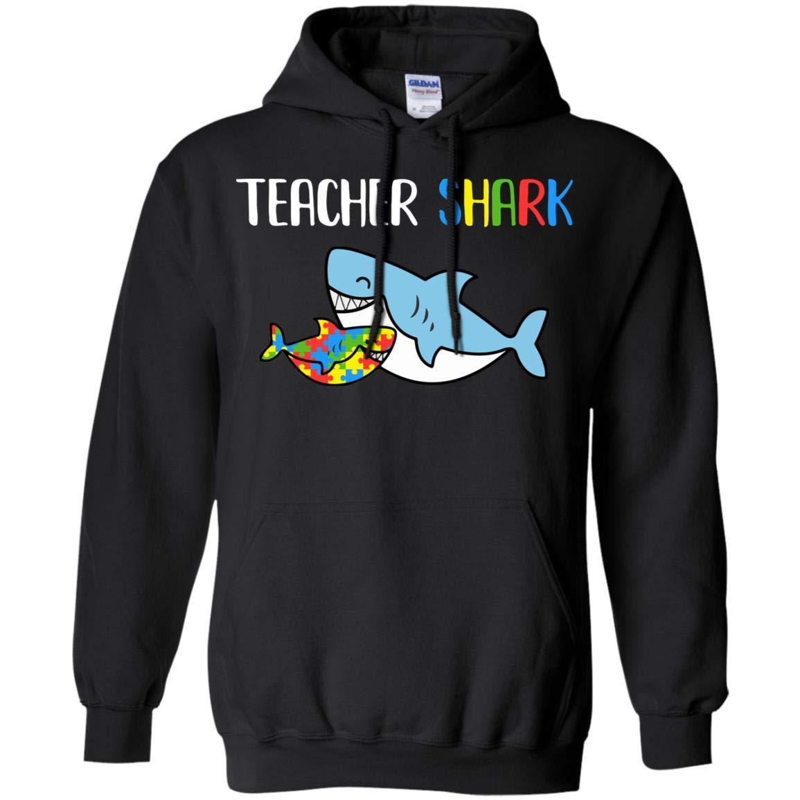 Autism Awareness Teacher Shark Support T-Shirt & Hoodie for Kids - Comfortable School & Play Outfit