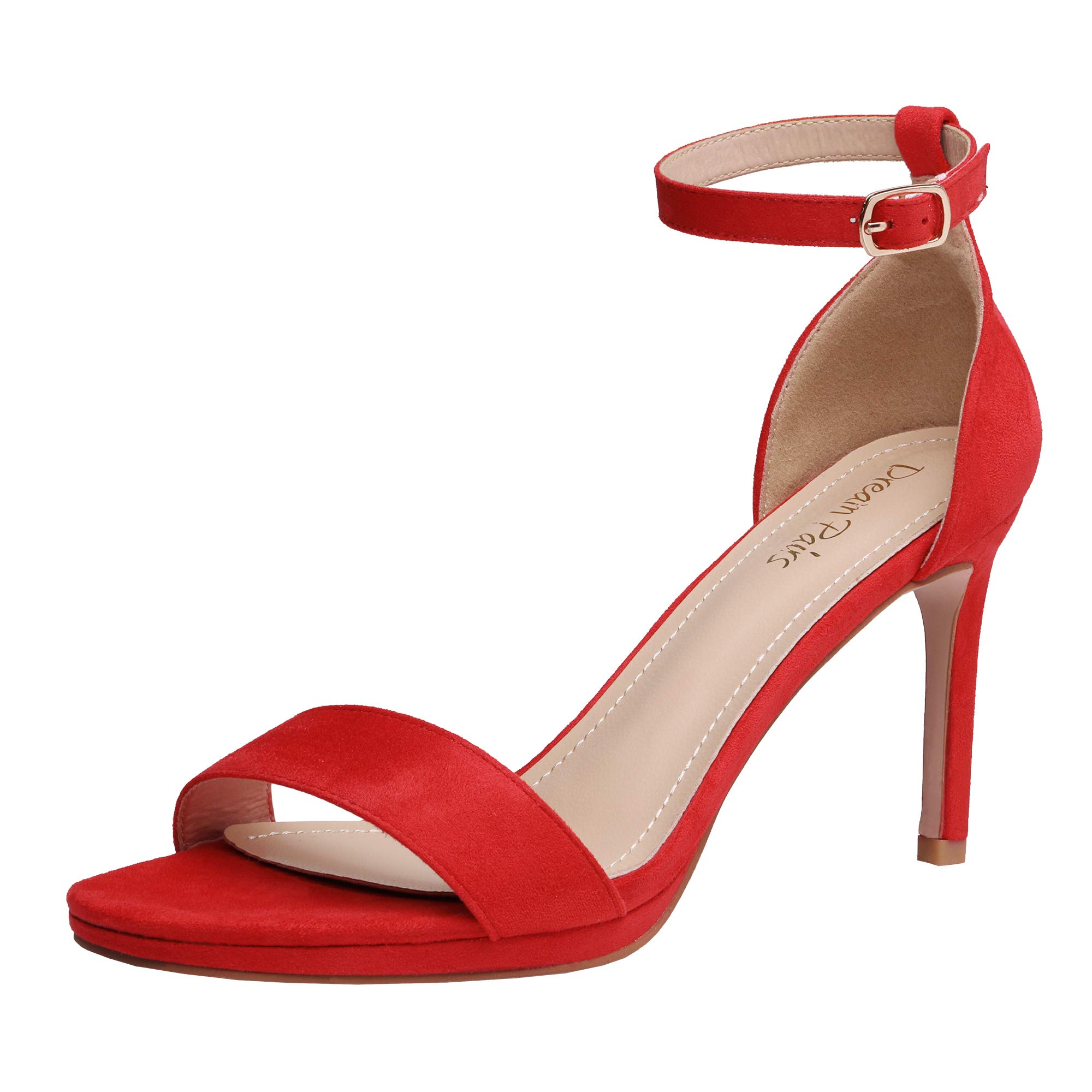 DREAM PAIRS Women's Ankle Strap High Heel Sandals - 4 Inch Stiletto Pumps for Party, Wedding & Evening Wear - Sexy Dress Shoes for Prom, Date Night & Special Occasions