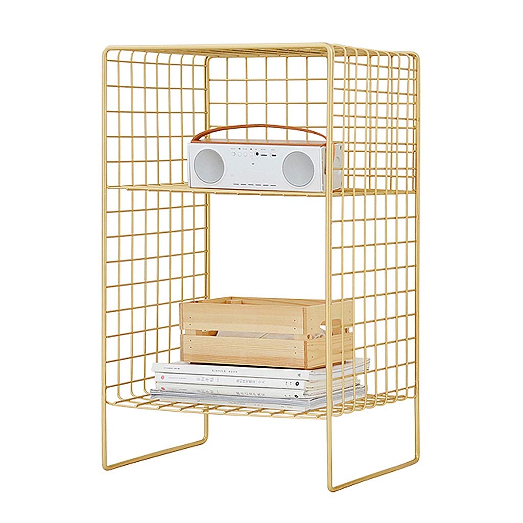 Li Wei Metal Magazine Rack - Large Capacity Newspaper & File Storage Organizer for Home & Office - Gold Magazine Holder (41x32.5x65.5cm) - Perfect for Living Room, Study & Office Organization