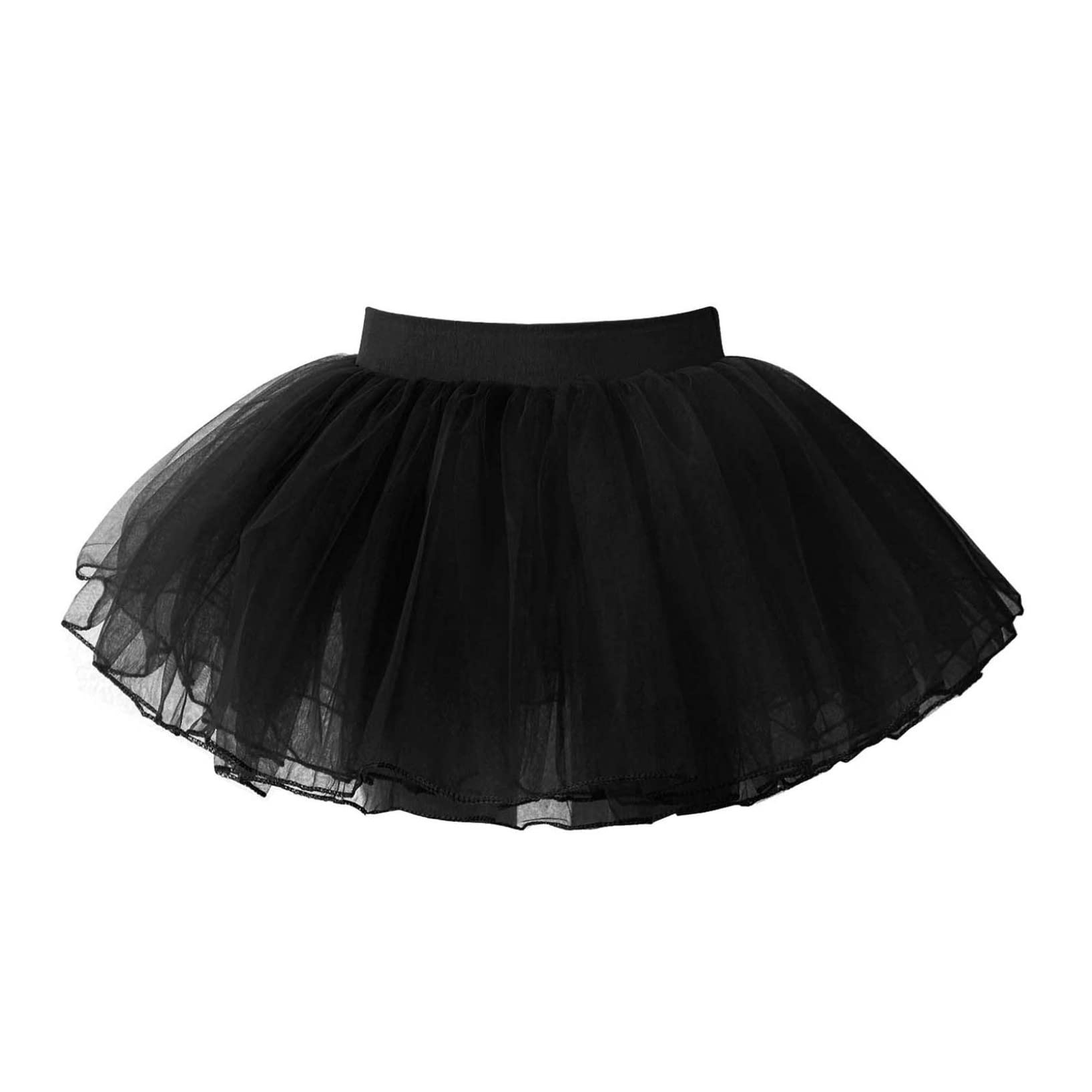 LiiYii Kids Girls 4 Layer Ballet Tutu Dress - Professional Mesh Ballerina Skirt with High Waist Leotard for Dance Class, Recital, Stage Performance & Birthday Party, Photo Shoot, Princess Costume