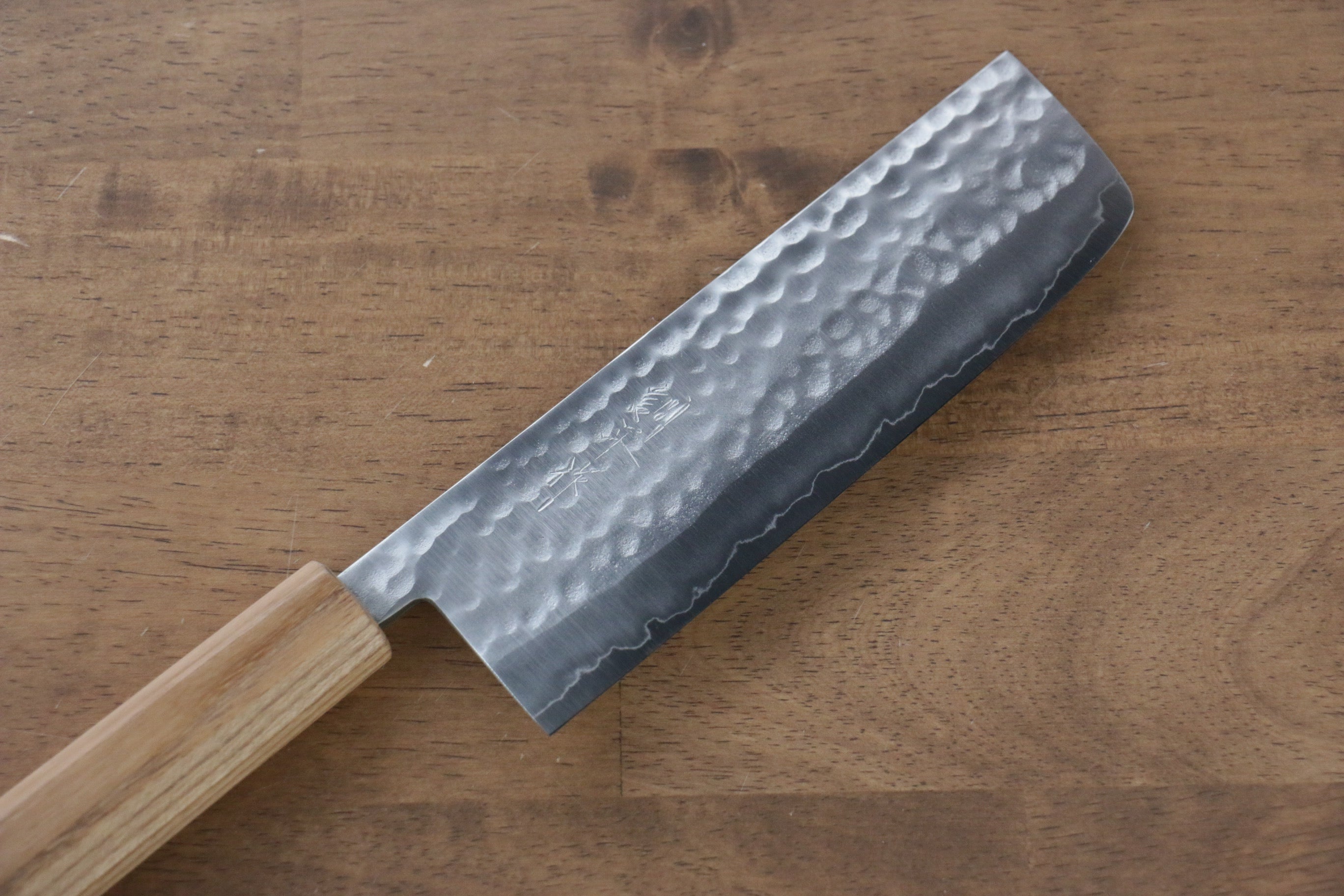 Premium Kunihira VG1 Hammered Nakiri Knife 165mm - Japanese Enju Wood Handle - Professional Chef & Home Cooking Vegetable Chopper - Perfect for Slicing, Dicing & Meal Prep