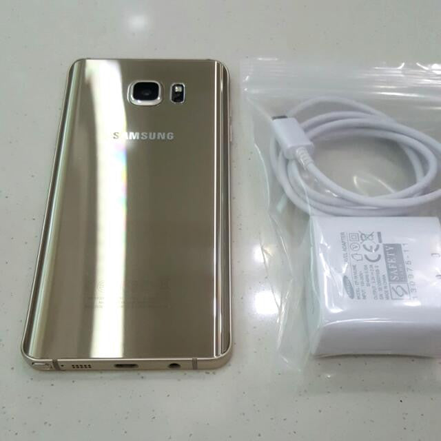 Samsung Galaxy Note 5 64GB Smartphone - Gold Color, Stylus Pen, 5.7