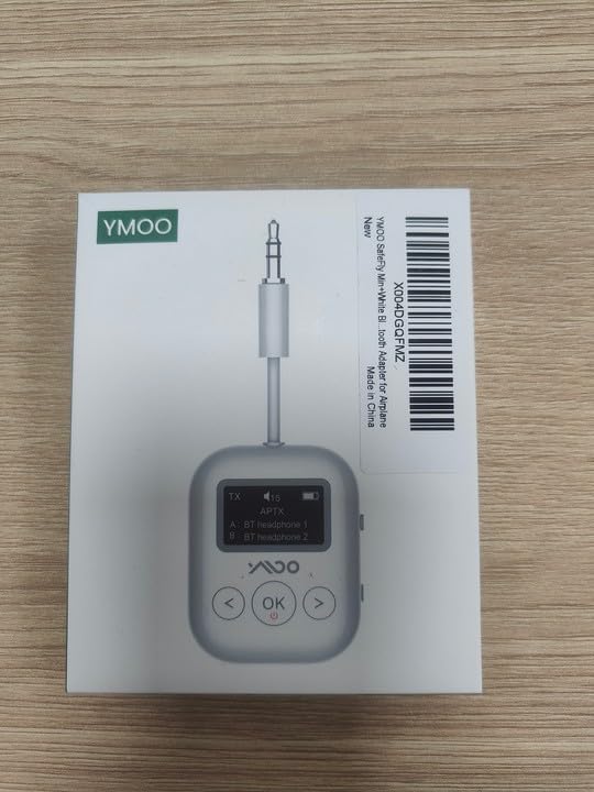 YMOO Upgraded Bluetooth 5.4 Transmitter Receiver - Wireless 2-in-1 Adapter for Airplane Travel, TV, Gym, Car & Home Stereo (Dual Headphone Support) | Perfect for In-Flight Entertainment, Home Theater & Workout Music Streaming