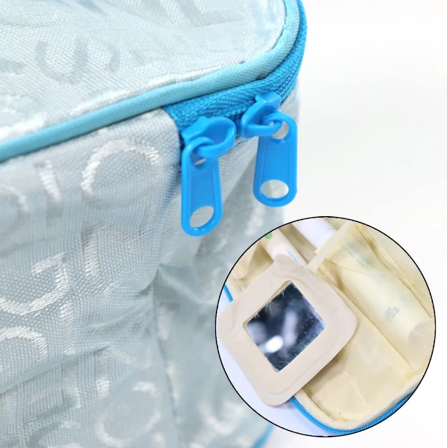 Stylish Small Makeup Bag for Women & Girls - Cute Travel Cosmetic Pouch, Toiletry Organizer (1pc, Blue) - Perfect for Travel, Gym & Daily Essentials Storage