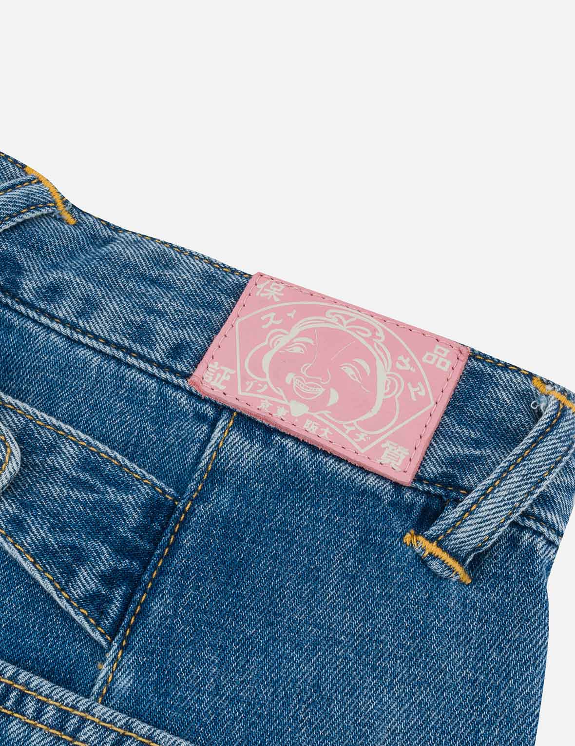 Washed Seagull Embroidery Slim Fit Work Jeans for Women - Stylish Denim Pants for Office, Casual Wear & Everyday Comfort