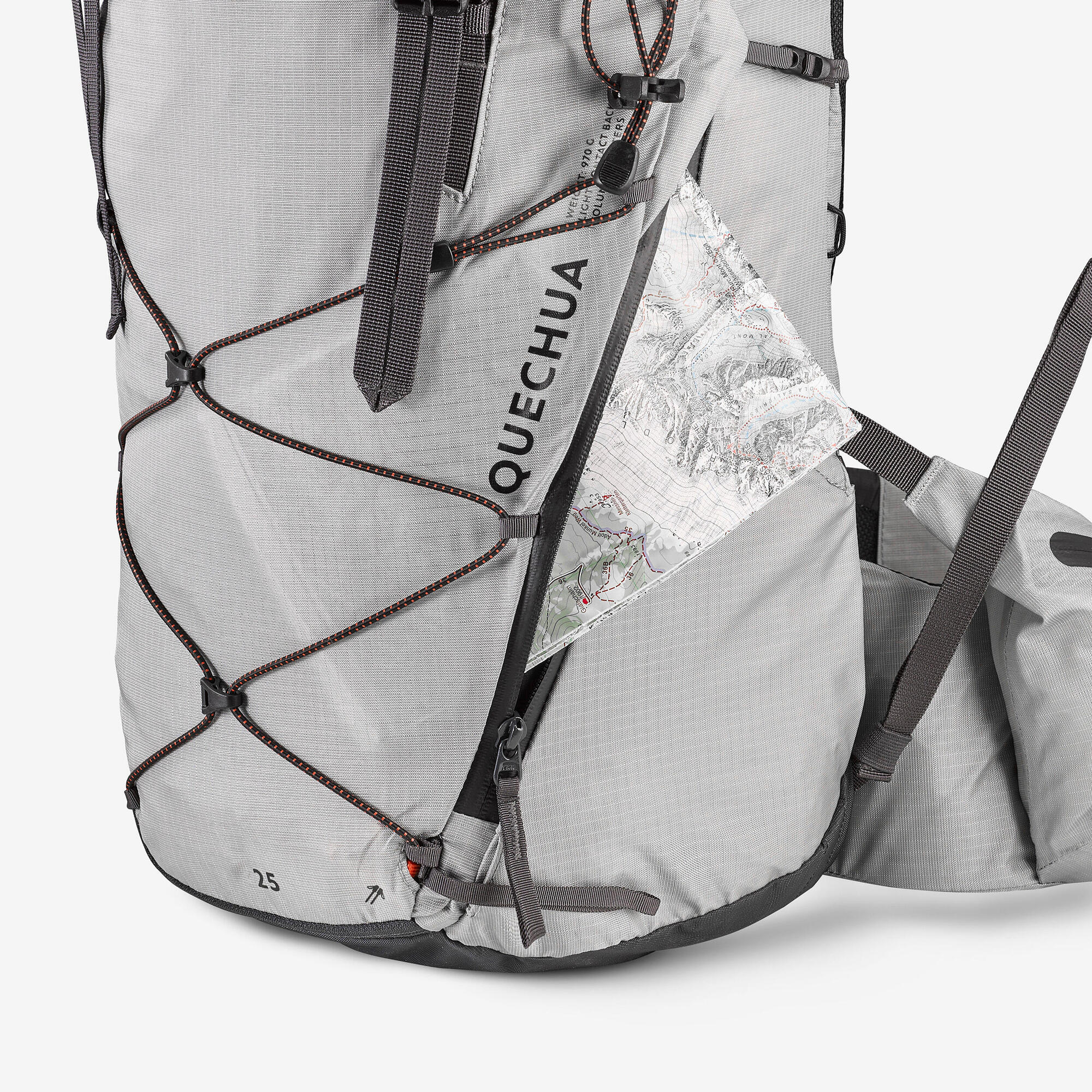 Quechua MH900 25L Lightweight Hiking Backpack for Men & Women - Waterproof Daypack for Outdoor Camping, Travel & Trekking