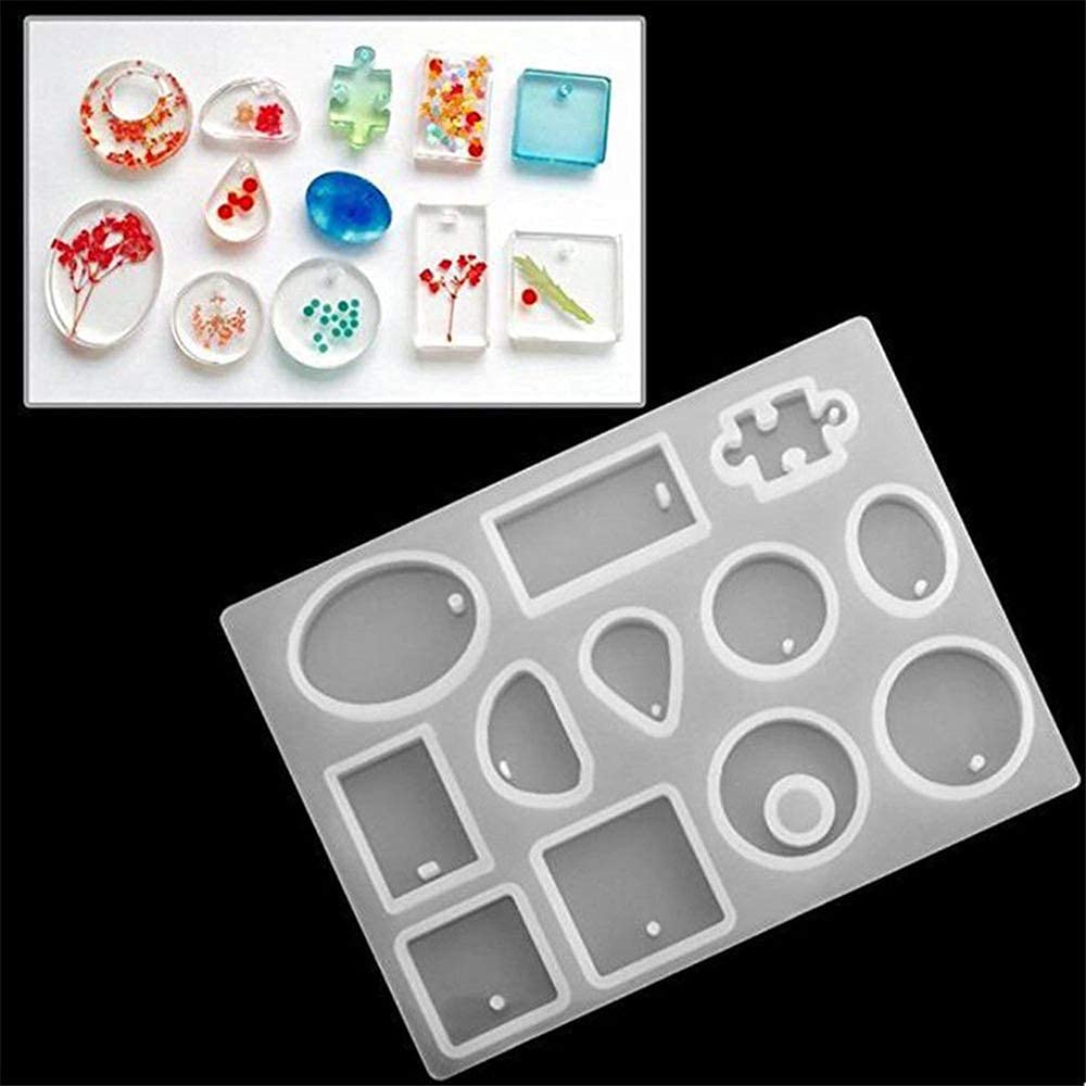 Premium Silicone Resin Molds for DIY Jewelry Making - 12 Cavity UV Epoxy Deep Casting Molds for Pendants, Earrings, Keychains & Bracelets - Perfect for Homemade Crafts, Gifts & Art Projects - Ideal for Resin Art, Handmade Jewelry & Creative DIY Gifts