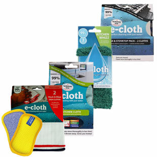 eCloth Premium Kitchen Cleaning Kit - 5 Pack Microfiber Cloths for Streak-Free Shine | Dishwashing, Countertop & Appliance Cleaning | Eco-Friendly Reusable Cleaning Towels