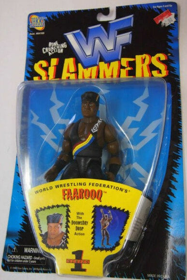 Vintage 1998 WWF Jakks Pacific Slammers Series 1 Faarooq Wrestling Action Figure - Collectible Toy for WWE Fans & Nostalgic Memorabilia Display