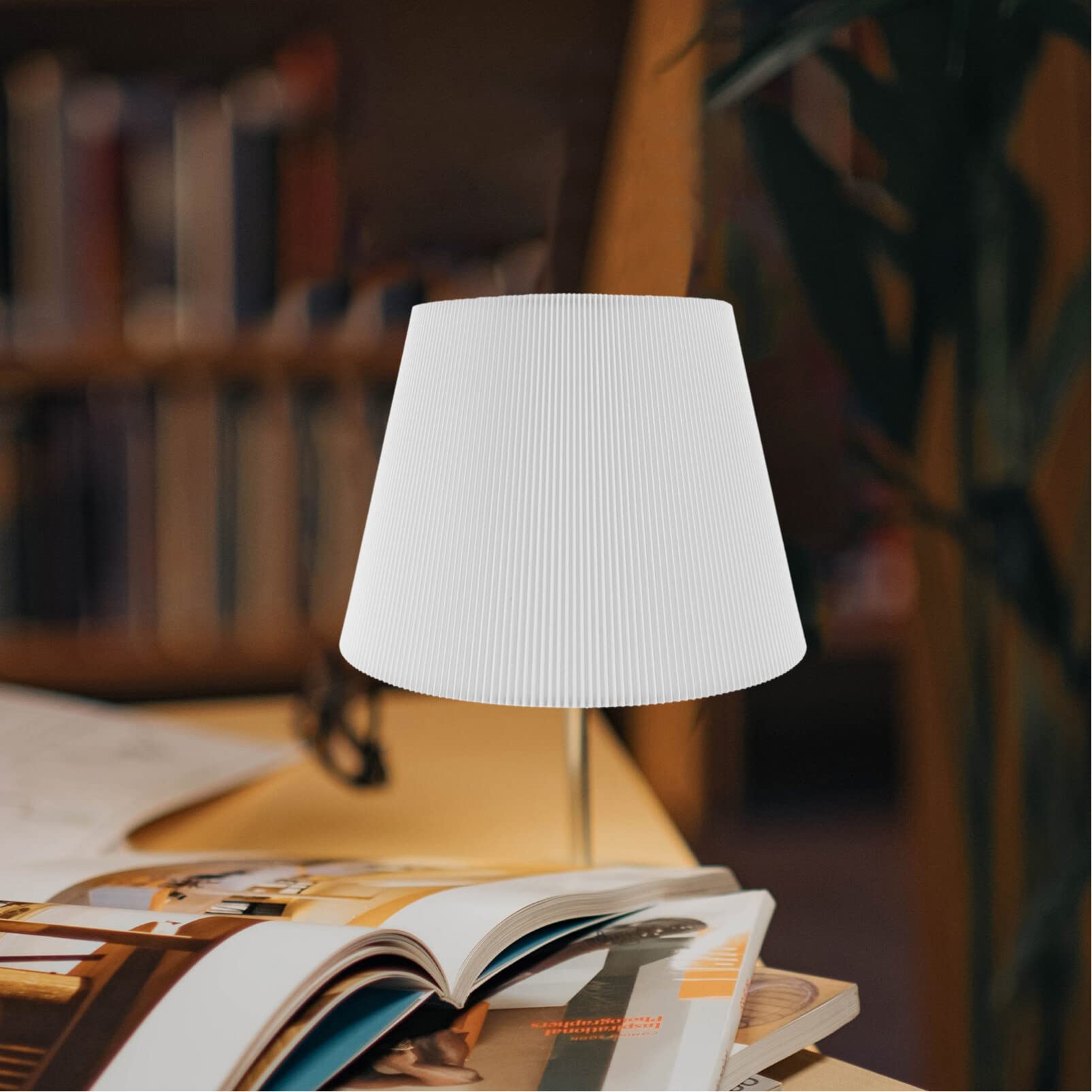 Angoily White PVC Drum Lamp Shade - Bathroom, Floor, Nightstand, Desk & Wall Light Cover Replacement - Perfect for Bedroom, Living Room & Office Lighting Decor