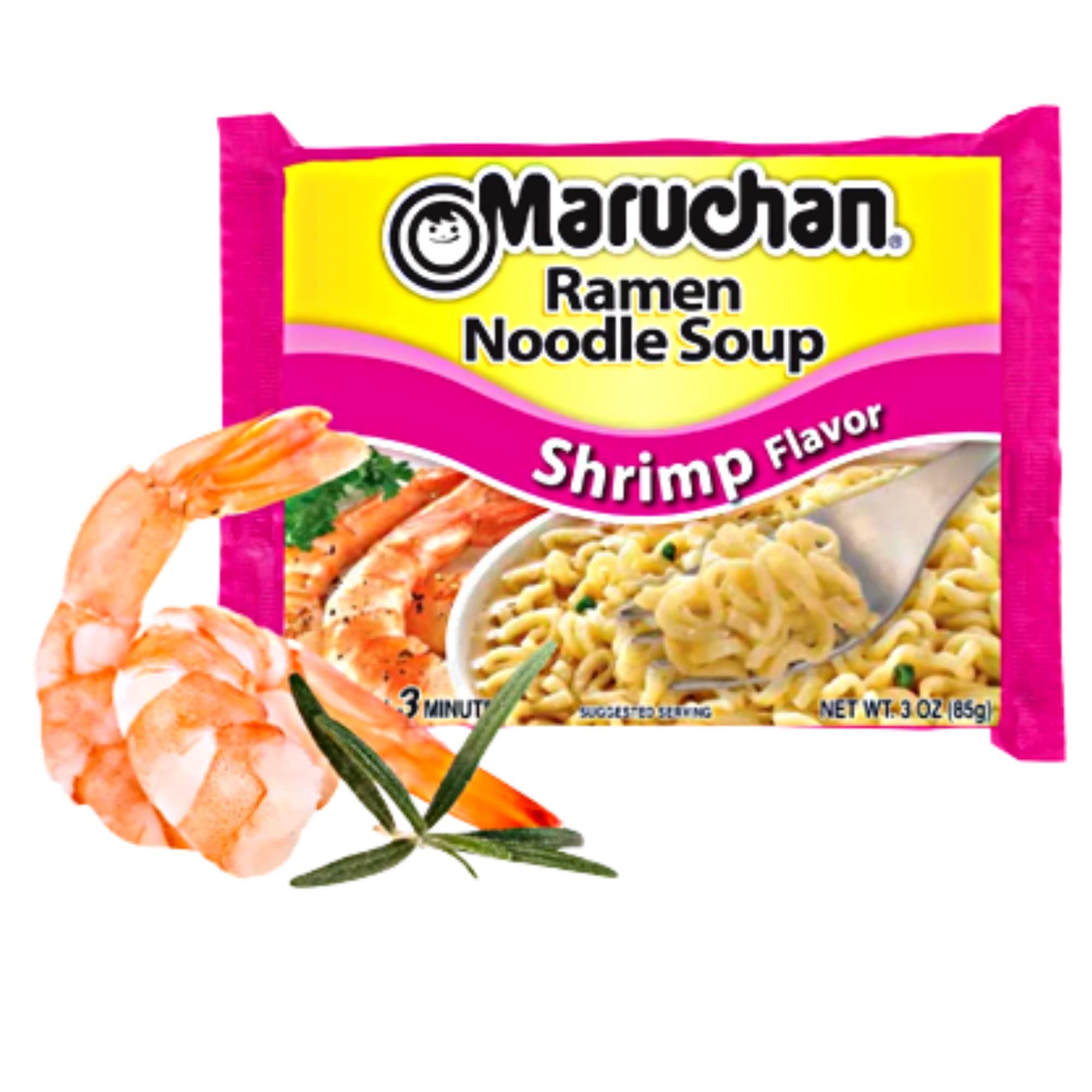Ja’Cor Instant Ramen Noodles Soup - Shrimp Flavor (3 oz, 12 Pack) | Quick Lunch, Snack & On-the-Go Meal | Includes Free Reusable Chopsticks | Perfect for Office, Dorm & Travel