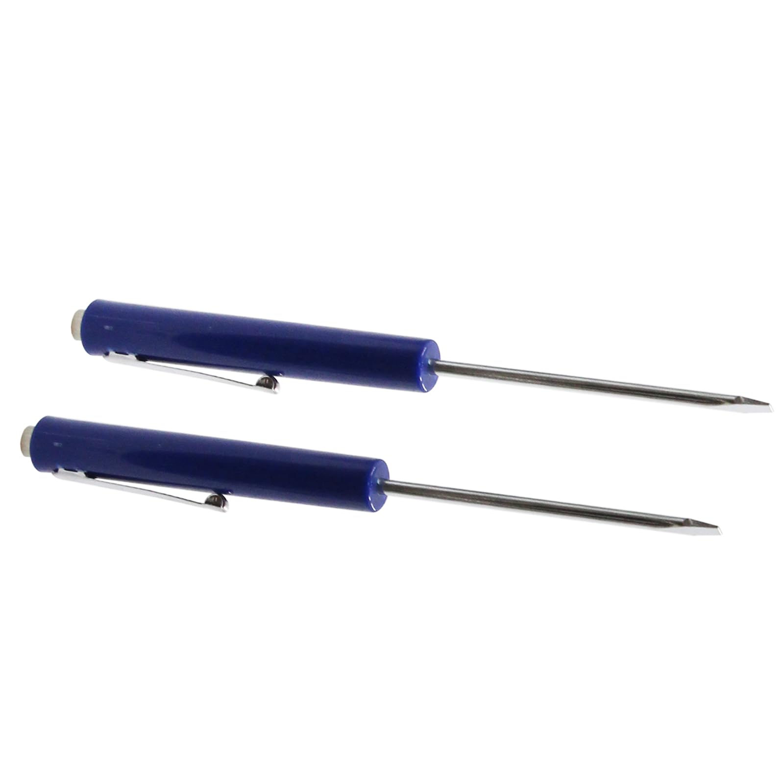 Mini Pocket Screwdriver Set - 2PCS Blue Portable Magnetic Screwdrivers with Slotted Tips for Electronics, Jewelry & Glasses Repair | Compact Tool for Home, Office & Travel Use
