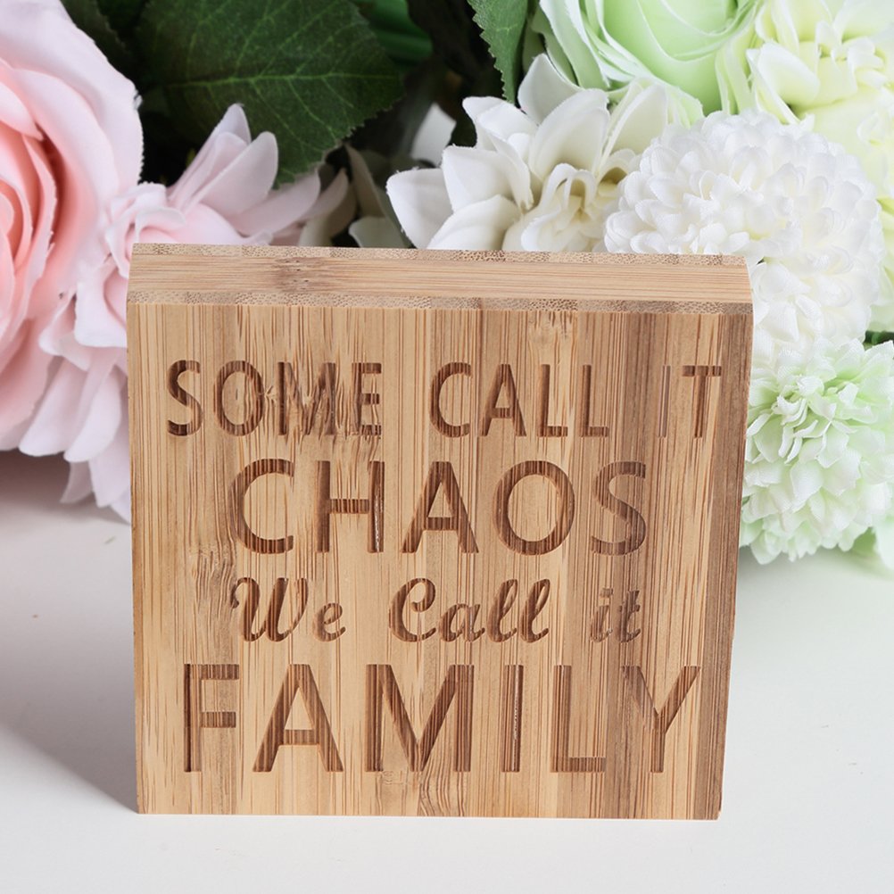 ARTIBETTER Decorative Word Plaque - Rustic Wooden Block Sign for Home Wall Decor | Perfect for Farmhouse, Living Room & Bedroom Decorations