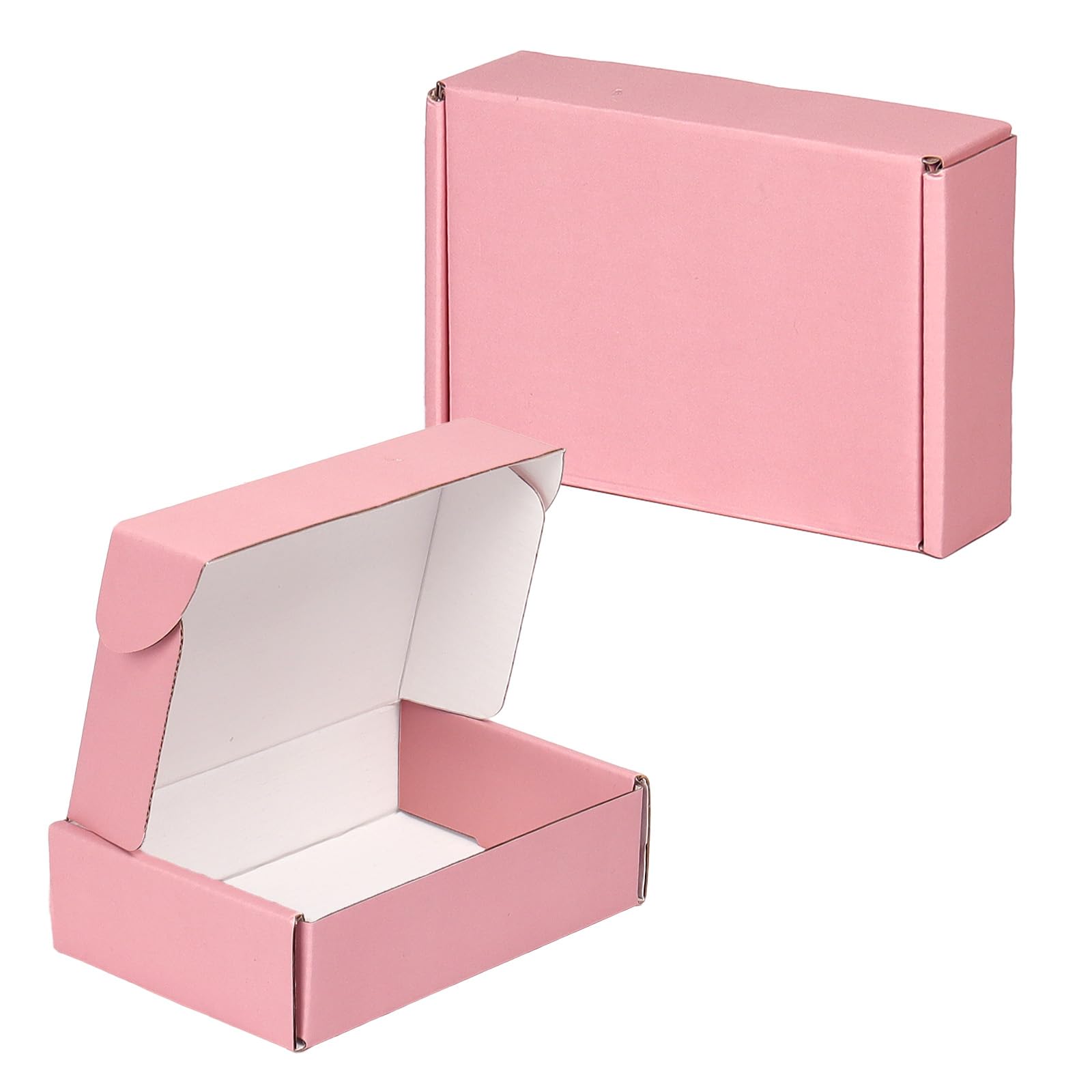 30 Pack 6x4x1.6 Inch Small Shipping Boxes - Pink Corrugated Cardboard Mailing Boxes for Small Business | Perfect for Ecommerce, Jewelry, Cosmetics & Gift Packaging