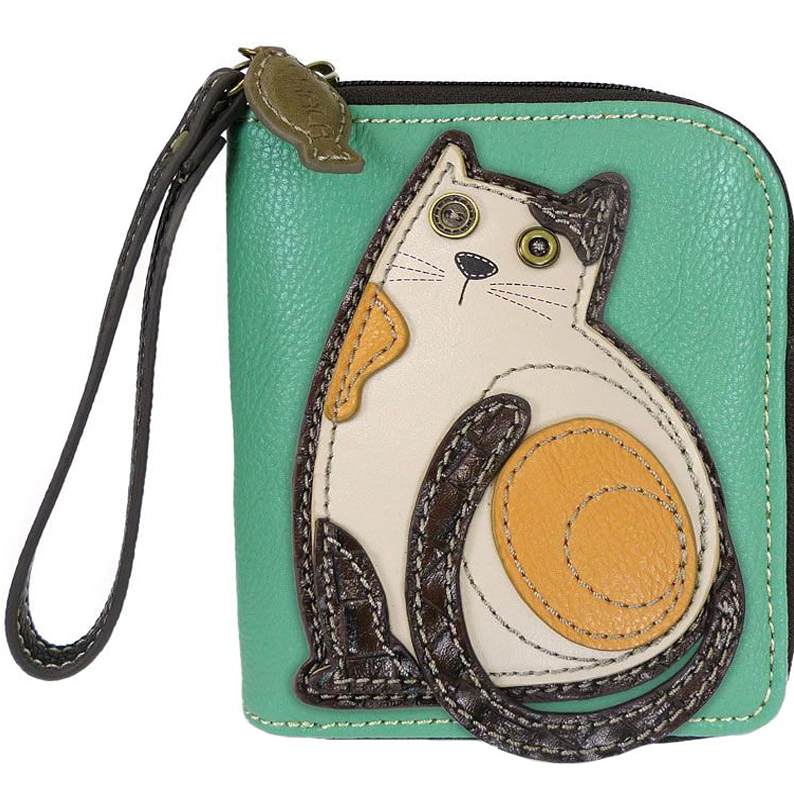 Chala Cat Zip-Around Wristlet Wallet - Cute Cat-Themed Purse for Cat Lovers | Perfect Gift for Cat Moms & Cat Owners | Everyday Use, Shopping, Travel & Work Accessory