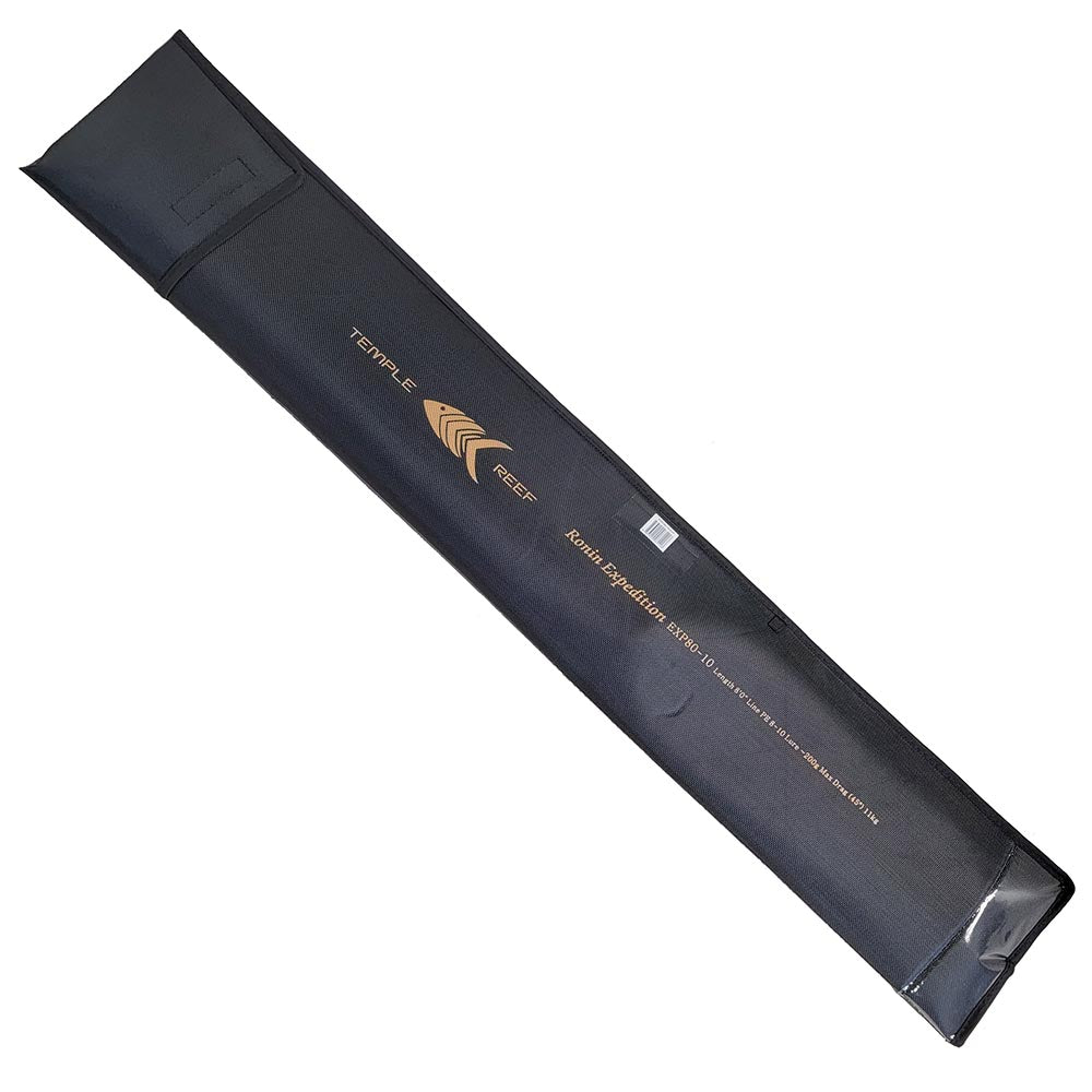 Temple Reef Ronin Expedition 3-Piece Travel Fishing Rod - Compact & Durable for Saltwater & Freshwater Angling - Perfect for Backpacking, Kayak Fishing, and Travel Adventures