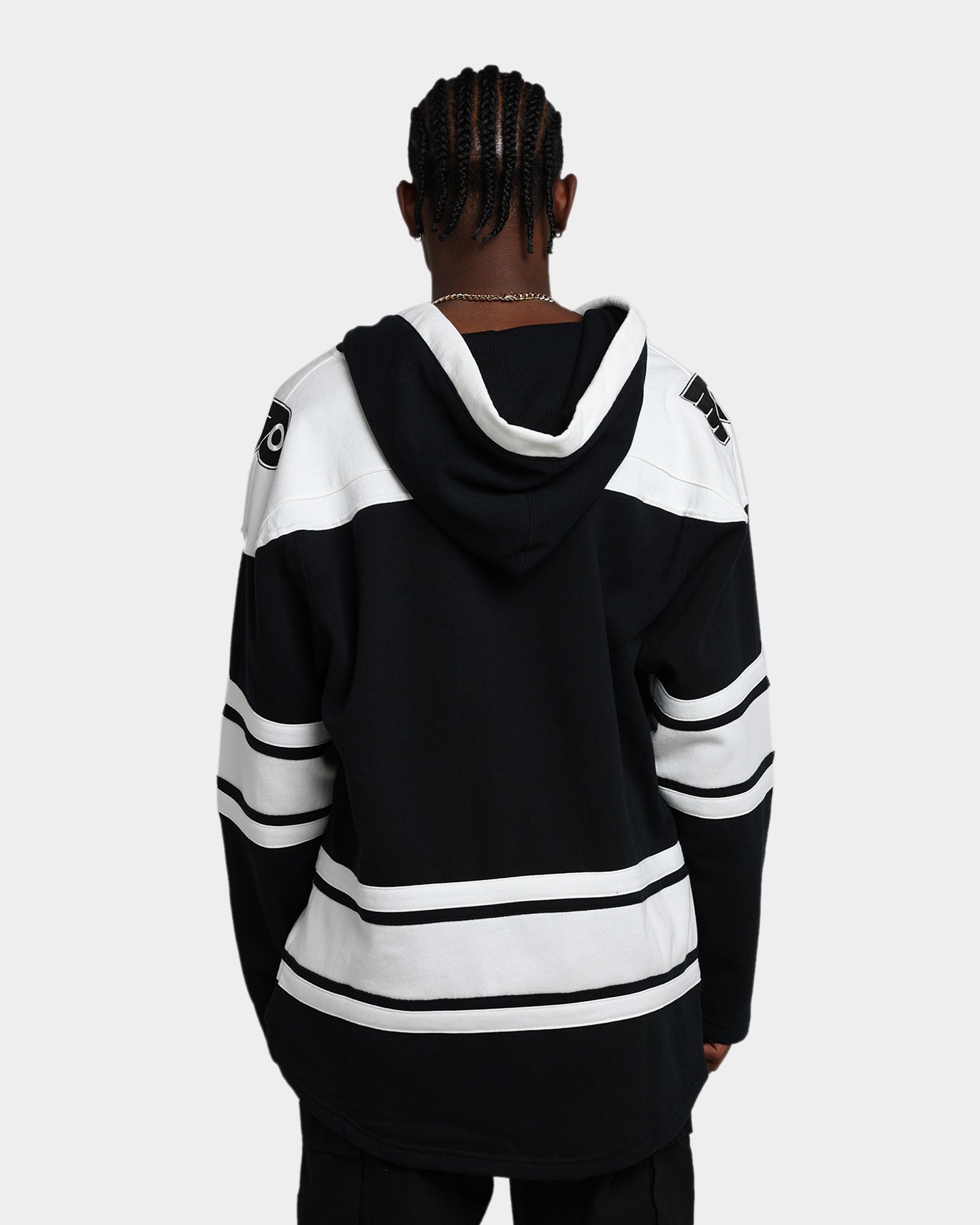47 Brand Philadelphia Flyers Superior Lacer Hoodie - Men's NHL Team Zip-Up Sweatshirt (Jet Black) - Perfect for Game Day, Tailgating & Casual Wear