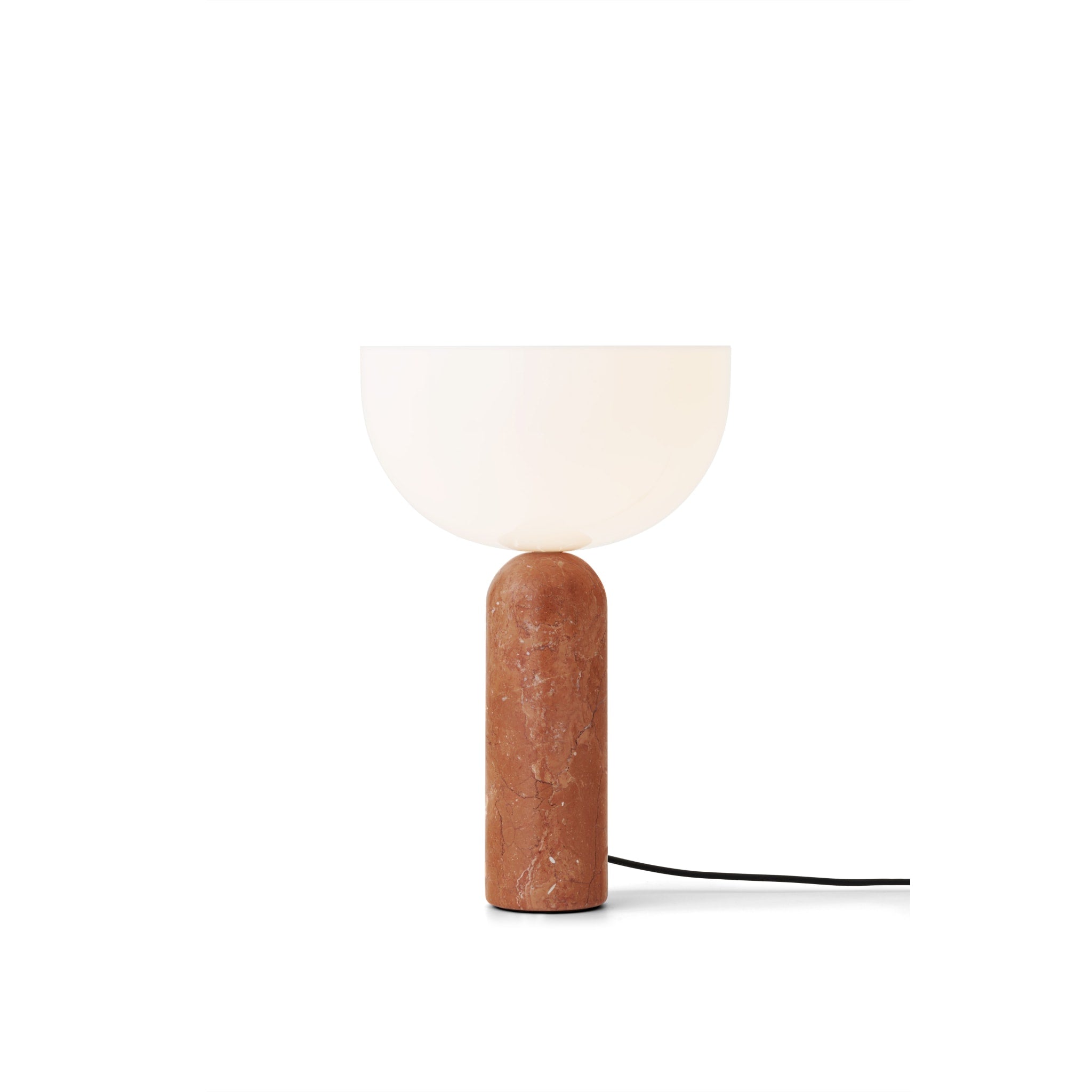 NEW WORKS Kizu Table Lamp - Breccia Pernice Marble Finish, Large Modern Desk Light for Living Room, Bedroom & Office Decor