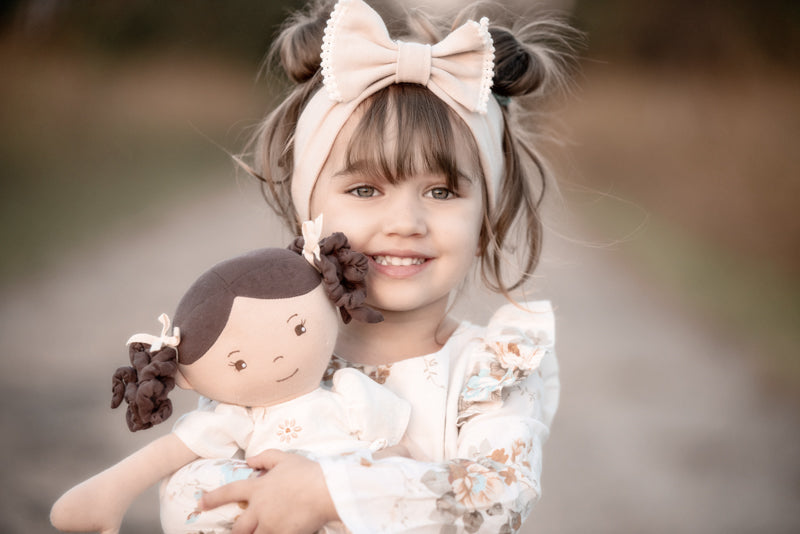 Premium Cecilia Linen Doll with Realistic Brown Hair - Perfect for Home Decor, Gift Giving & Collectible Display