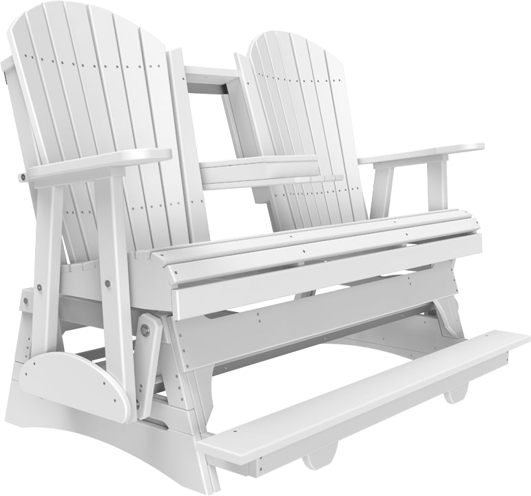 LuxCraft 5-Foot Adirondack Balcony Glider Chair - Outdoor Patio Furniture for Relaxing on Porch, Deck or Garden