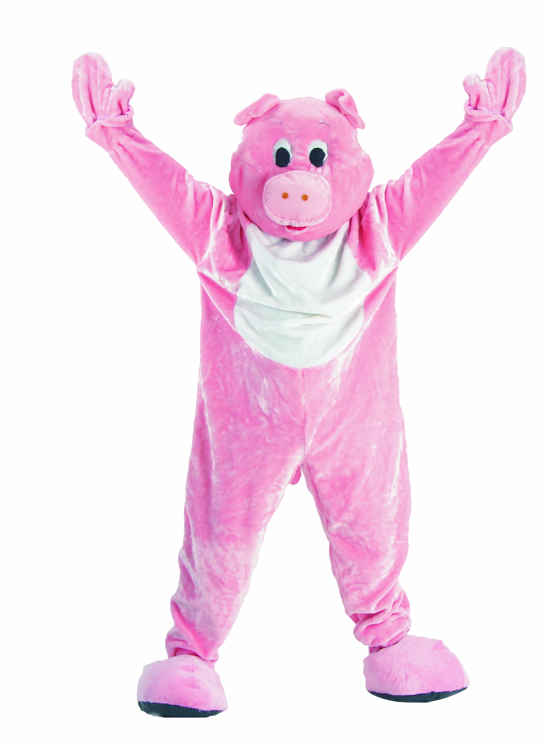 Plush Pig Mascot Costume for Adults & Teens - Soft Pig Outfit Set for Halloween, Cosplay, School Events & Sports Games | Dress Up America