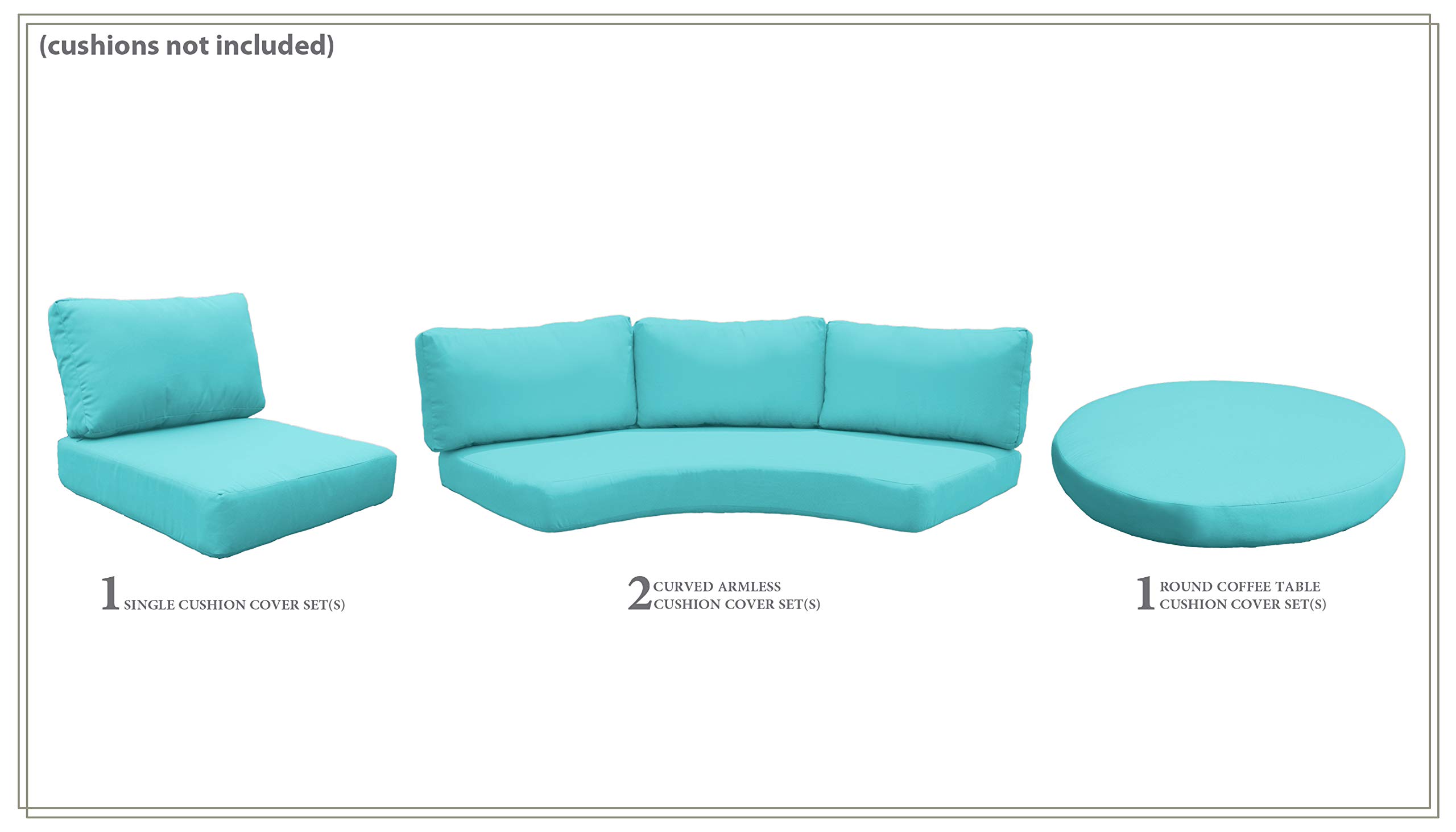 TK Classics Aruba Pattern Outdoor Furniture Cover Set for BARBADOS-06c Chaise Lounge - Waterproof, UV Resistant - Perfect for Patio, Poolside & Backyard Protection (Cushions Not Included)