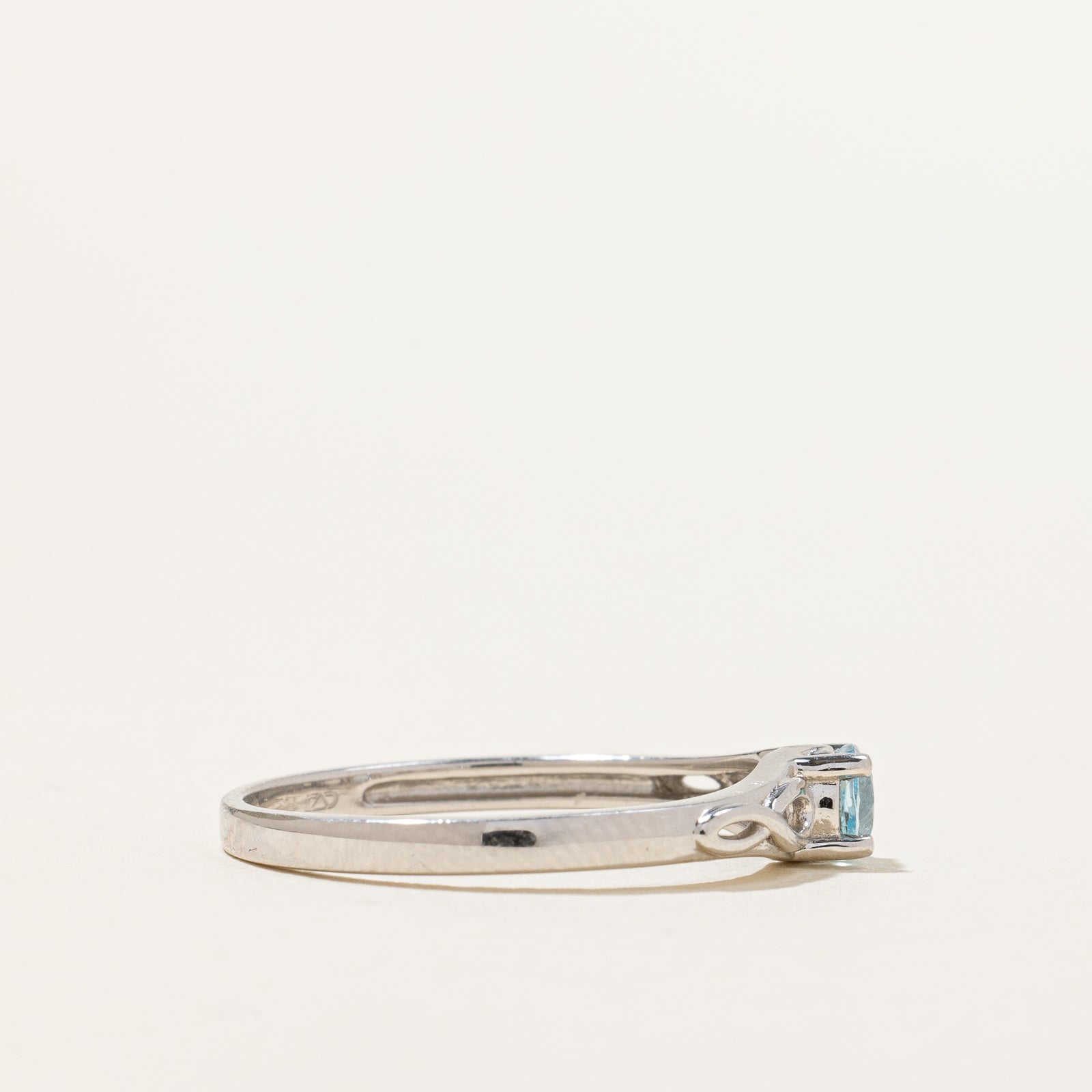 Blue Topaz Twisted Ring | 0.30ct Natural Gemstone | Size 6.75 | Sterling Silver Jewelry for Women | Elegant Gift for Birthday, Anniversary & Special Occasions