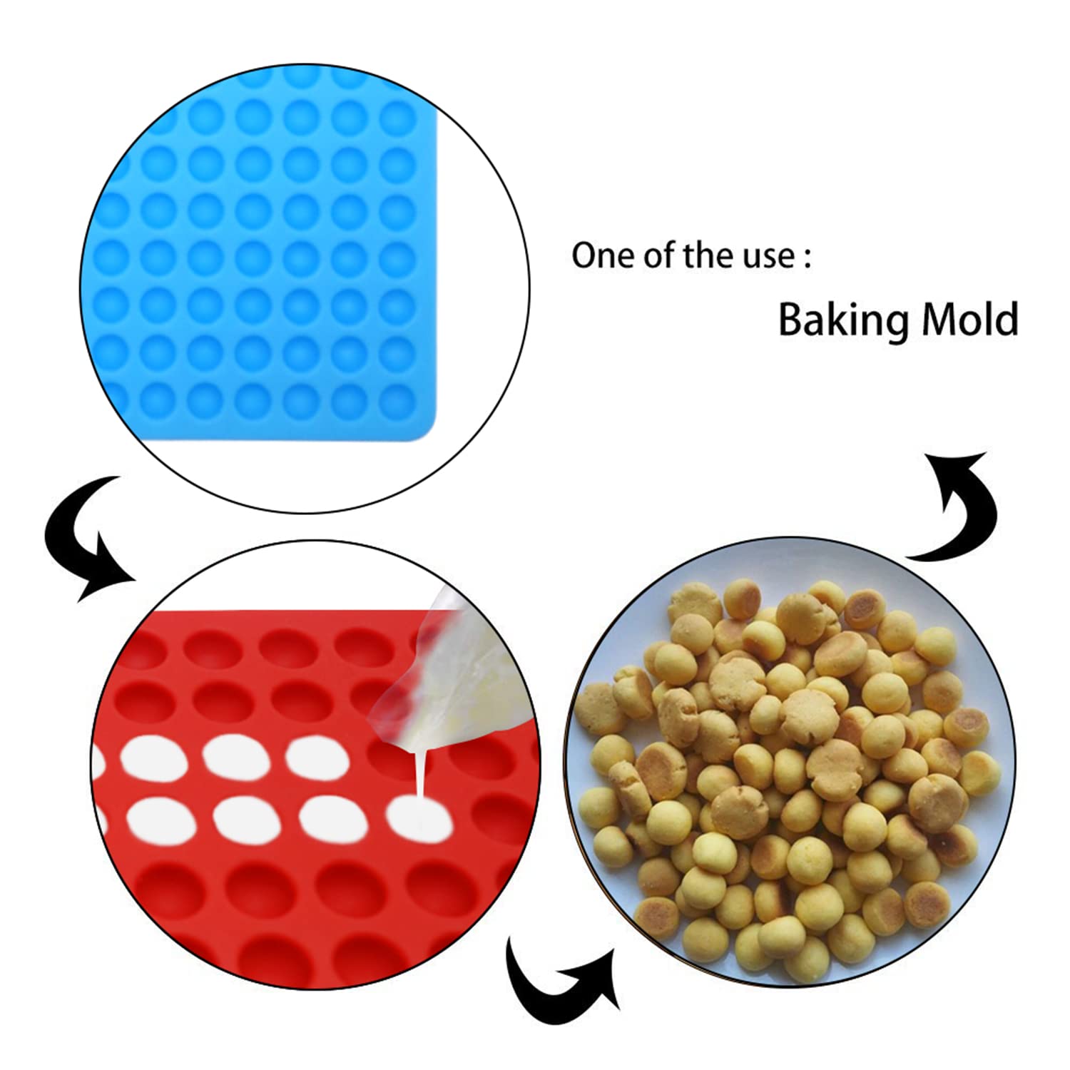 2 Pack 468-Cavity Mini Round Silicone Molds for Chocolate Drops, Dog Treats, Gummy Candy, Jelly & Baking - Perfect for DIY Desserts, Party Favors & Homemade Pet Snacks