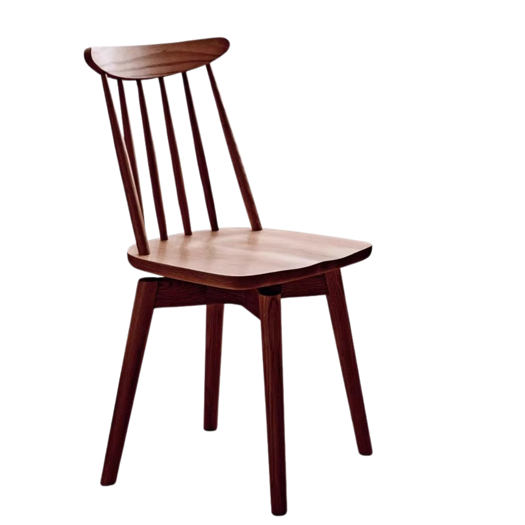 Premium Oak Solid Wood Windsor Chairs - 360 Degree Swivel Dining Set of 4 - Perfect for Kitchen, Dining Room & Home Office Furniture