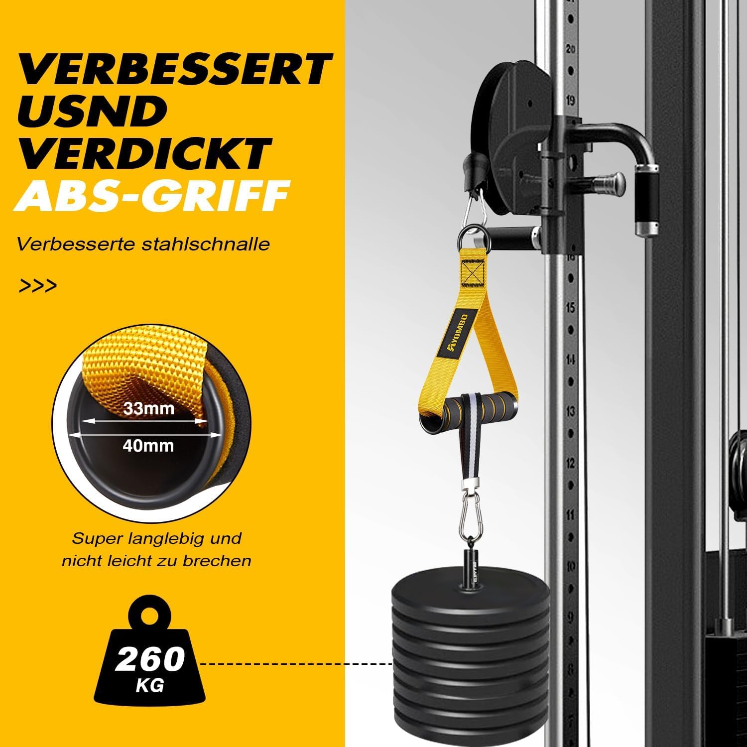 Heavy Duty Gym Cable Attachments - Workout Equipment for Strength Training, Resistance Bands Handles & Machine Grip Accessories - Perfect for Home Gym & Weight Lifting (Men & Women) - Ideal for CrossFit, Bodybuilding & Functional Training