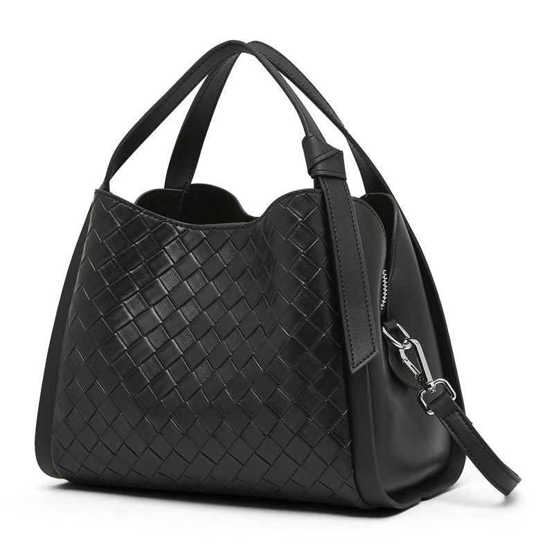 Stylish Woven Handbag with Adjustable & Detachable Straps - Perfect for Work, Travel & Everyday Use