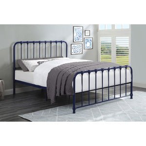 Bethany Blue Collection Queen Size Platform Bed Frame - Modern & Sturdy for Bedroom Decor & Small Spaces