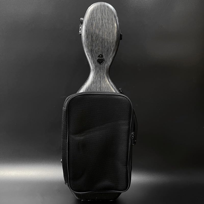 Premium Carbon Fiber Violin Case - Full Size 4/4 & 3/4 Violin Backpack with Shoulder Straps | Durable, Pressure-Resistant & Airline Approved | Includes Music Score Pocket | Perfect for Travel, School & Professional Musicians (Dark Gray)