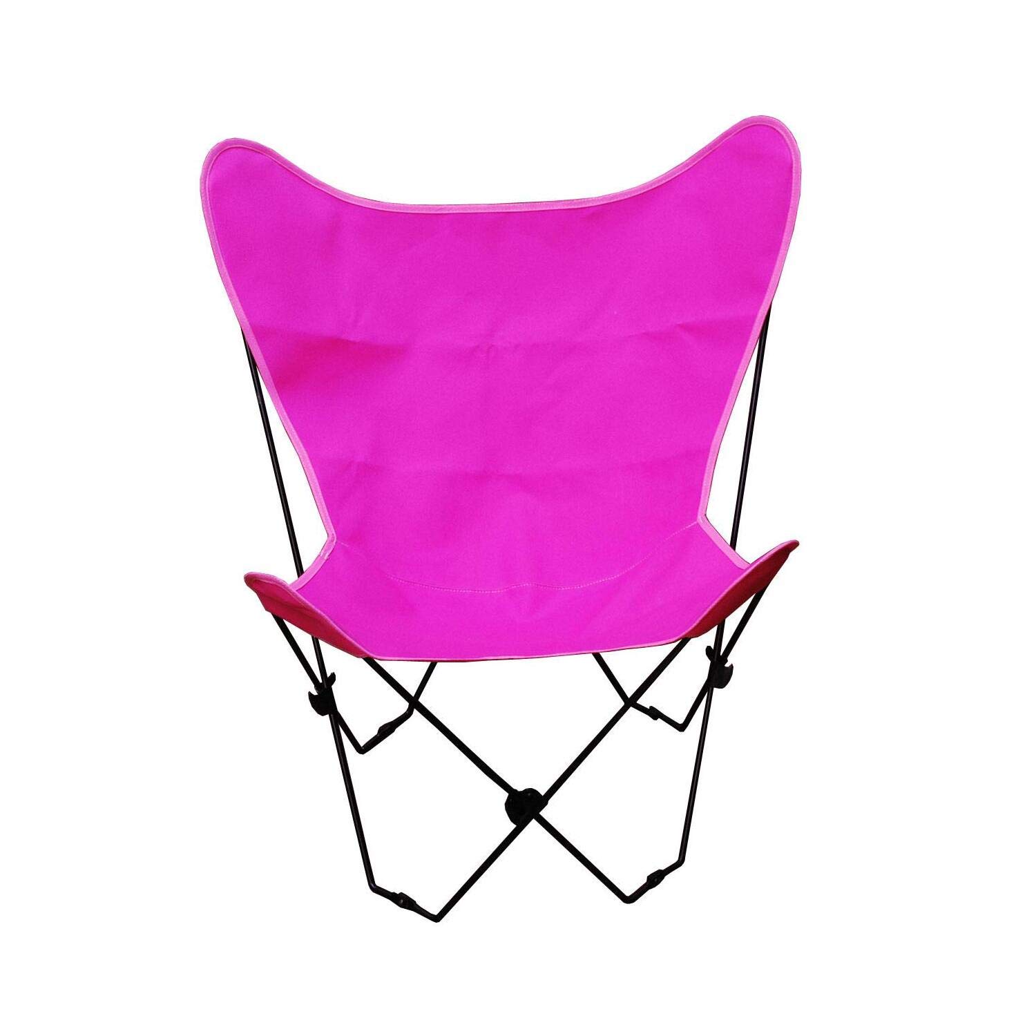 Algoma Net Butterfly Chair with Black Frame & Cover - Outdoor Patio Lounge Chair for Garden, Poolside, and Backyard Relaxation