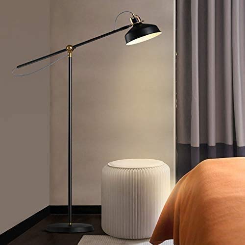 Modern Stainless Steel Bracket Floor Lamp - Eye Protection Reading Light for Bedroom, Living Room & Office - Adjustable Standing Light for Bedside, Study & Workspace