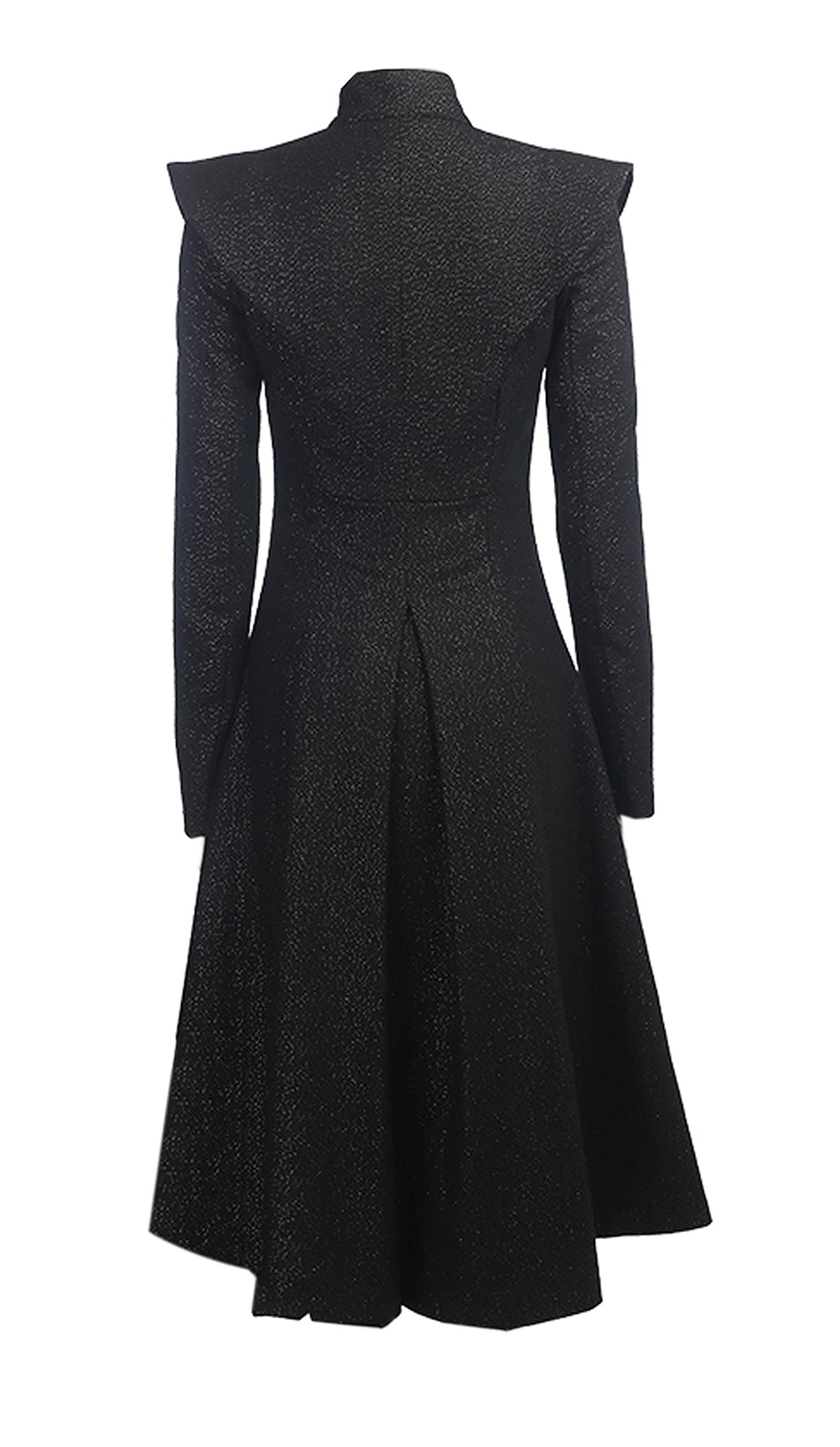 LYLAS Women's Black Long Coat Dress - Elegant Gothic Halloween Party Queen Costume for Cosplay, Evening Events & Themed Parties