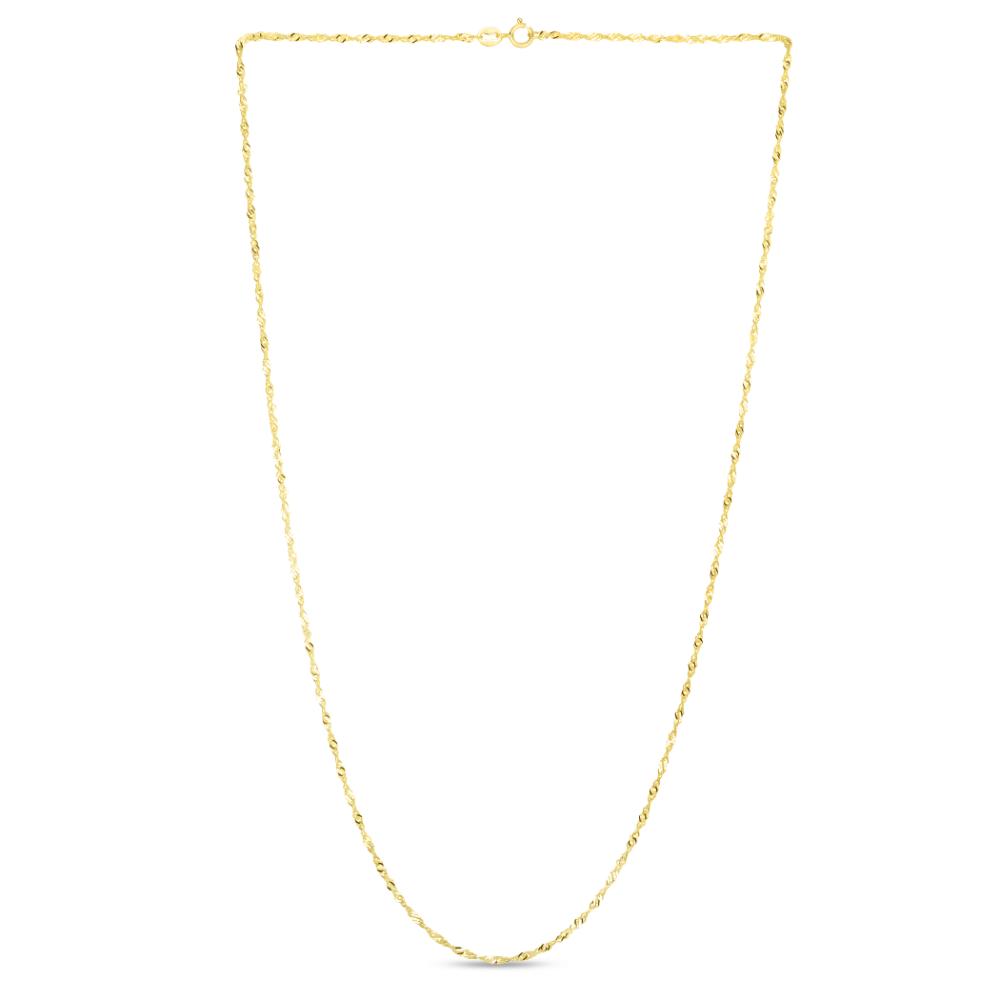 14K Gold 1.3mm Singapore Chain Necklace for Women - Dainty & Elegant Jewelry for Everyday Wear, Gifts & Special Occasions