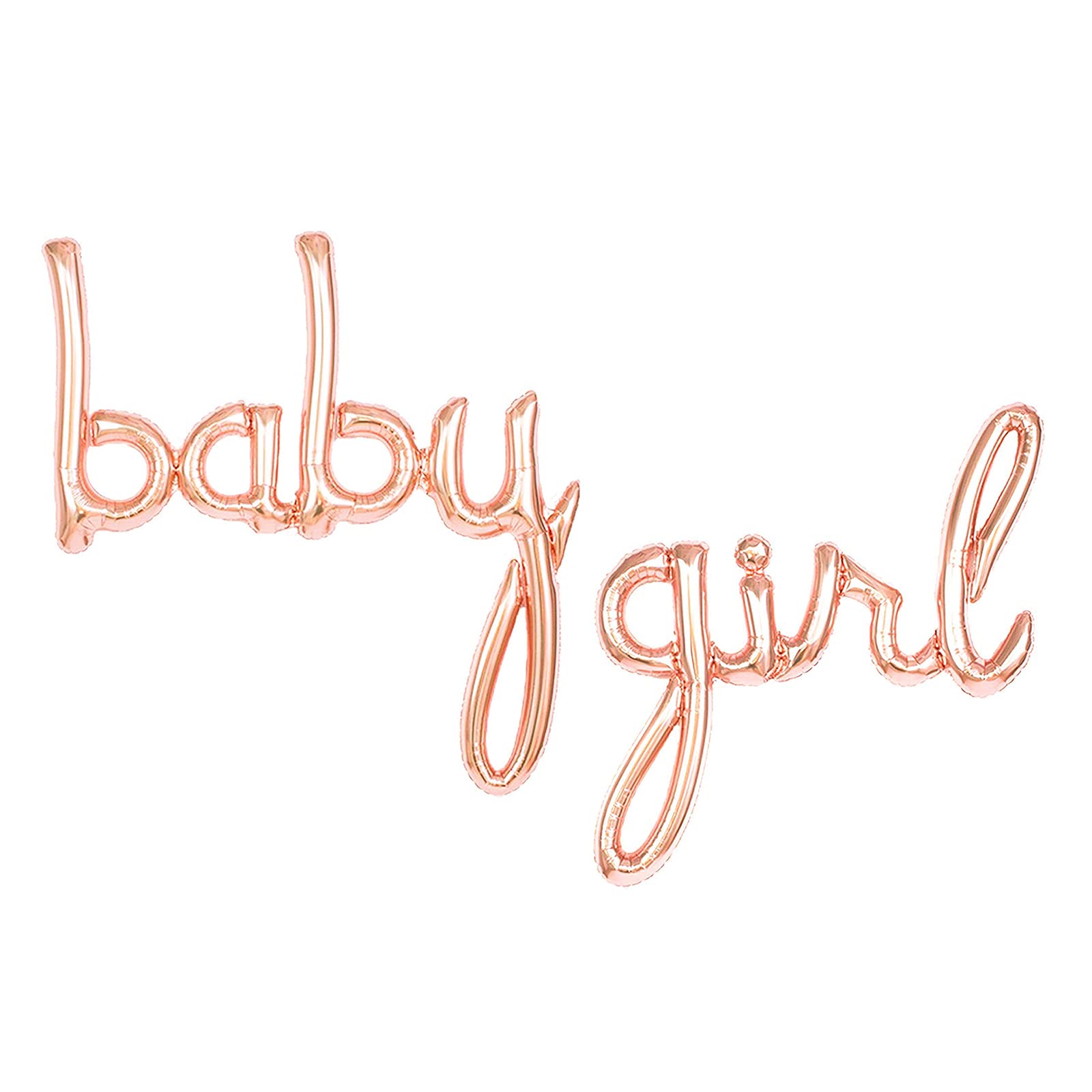 Rose Gold Baby Girl Balloon - Elegant Handwriting Style Foil Balloon for Baby Showers, It's a Girl Parties & Gender Reveals | Perfect for Nursery Decor, Birthday Celebrations & Photo Backdrops
