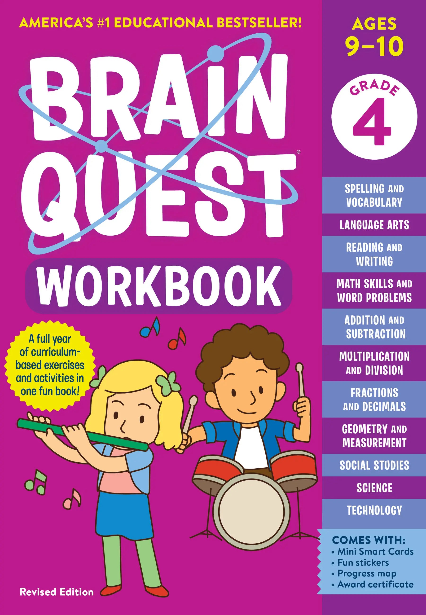 Brain Quest Workbook: Grade 4 Revised Edition - Fun & Educational Activities for 4th Grade Students - Perfect for Homeschooling & Classroom Learning