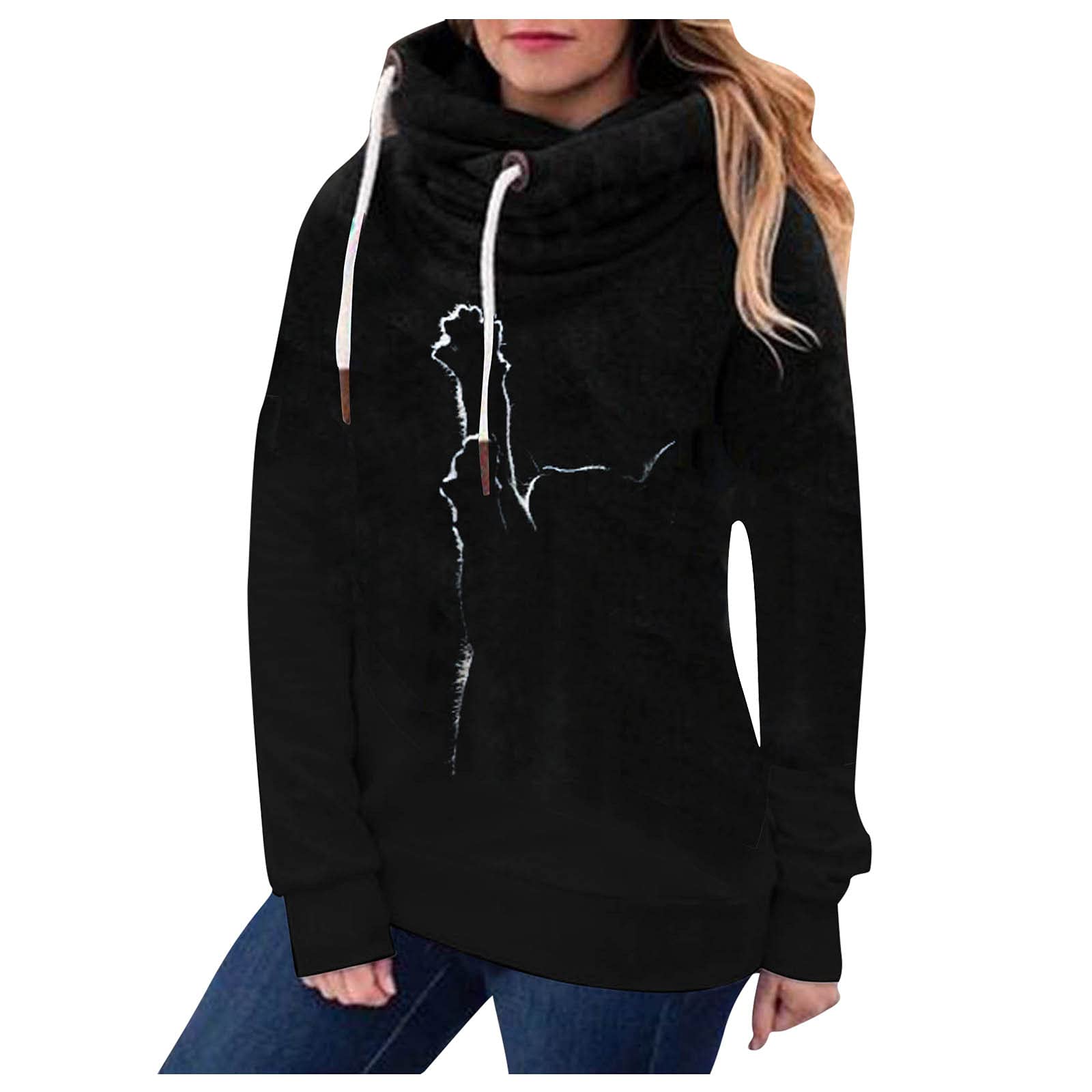 Posijego Women's Fall Winter Hooded Sweatshirt - Casual Long Sleeve Graphic Pullover for Women | Cozy Loungewear & Streetwear Fashion