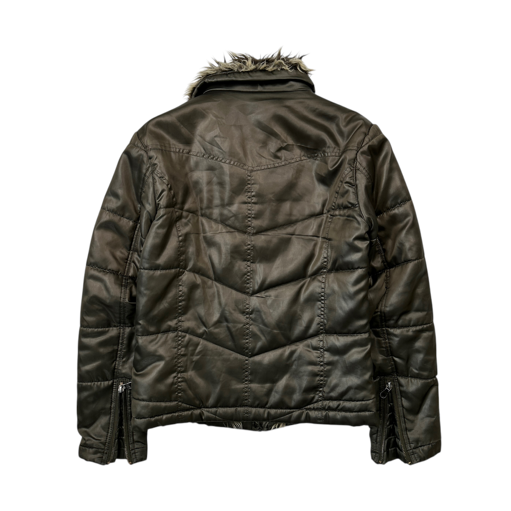 Stylish Faux Fur Down Jacket for Women - Winter Warm Coat with Semantic Design - Perfect for Outdoor Activities & Cold Weather Fashion